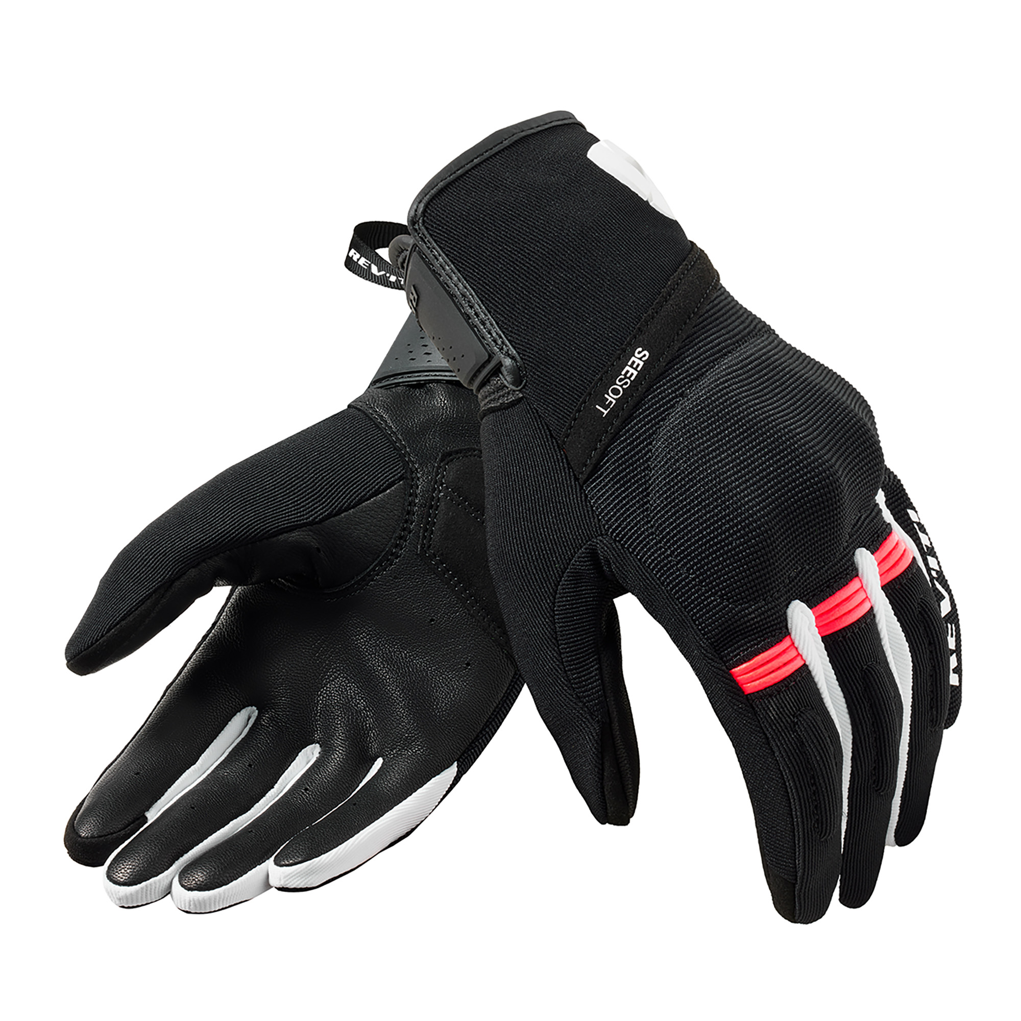 REV'IT!-Mosca 2 Damen Handschuh schwarz/weiß/rosa XL-0002088007175011