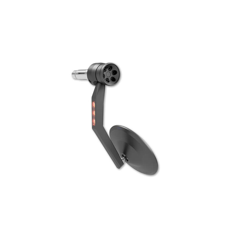 HIGHSIDER pro Lenkerendenspiegel/Blinker für 12-22mm Montana-Rim schwarz - Motorradteile & Ersatzteile - Motorradspiegel