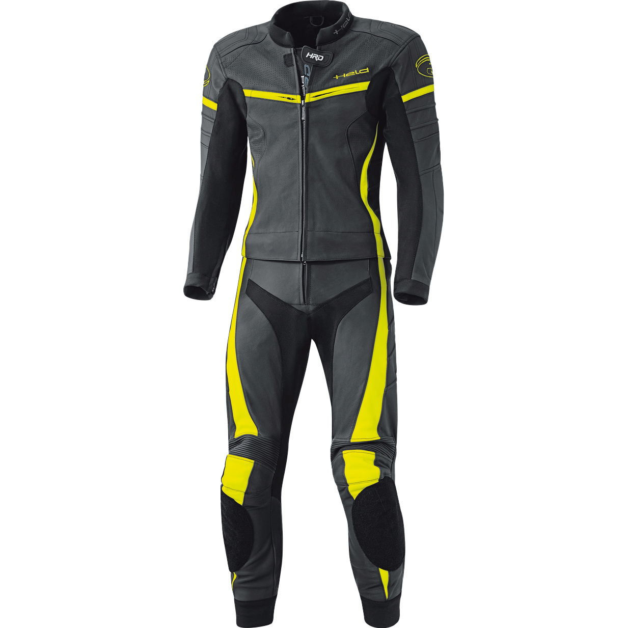 Held Spire Lederkombi 2-tlg. schwarz/neongelb 48 - Motorradbekleidung - Motorradbekleidung Herren