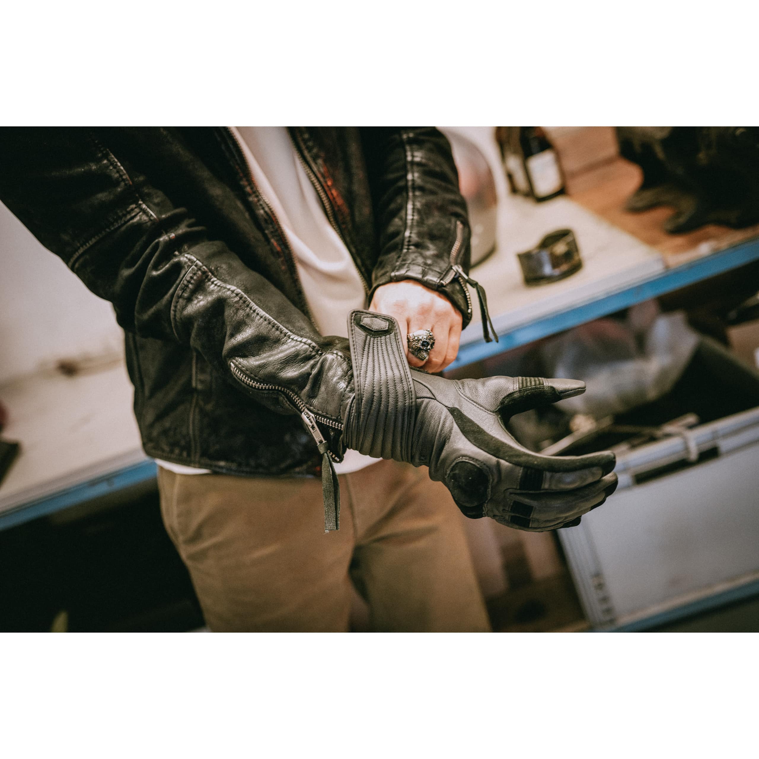 Spirit Motors-Edward Greaser WP Lederhandschuh lang-3115271006001940