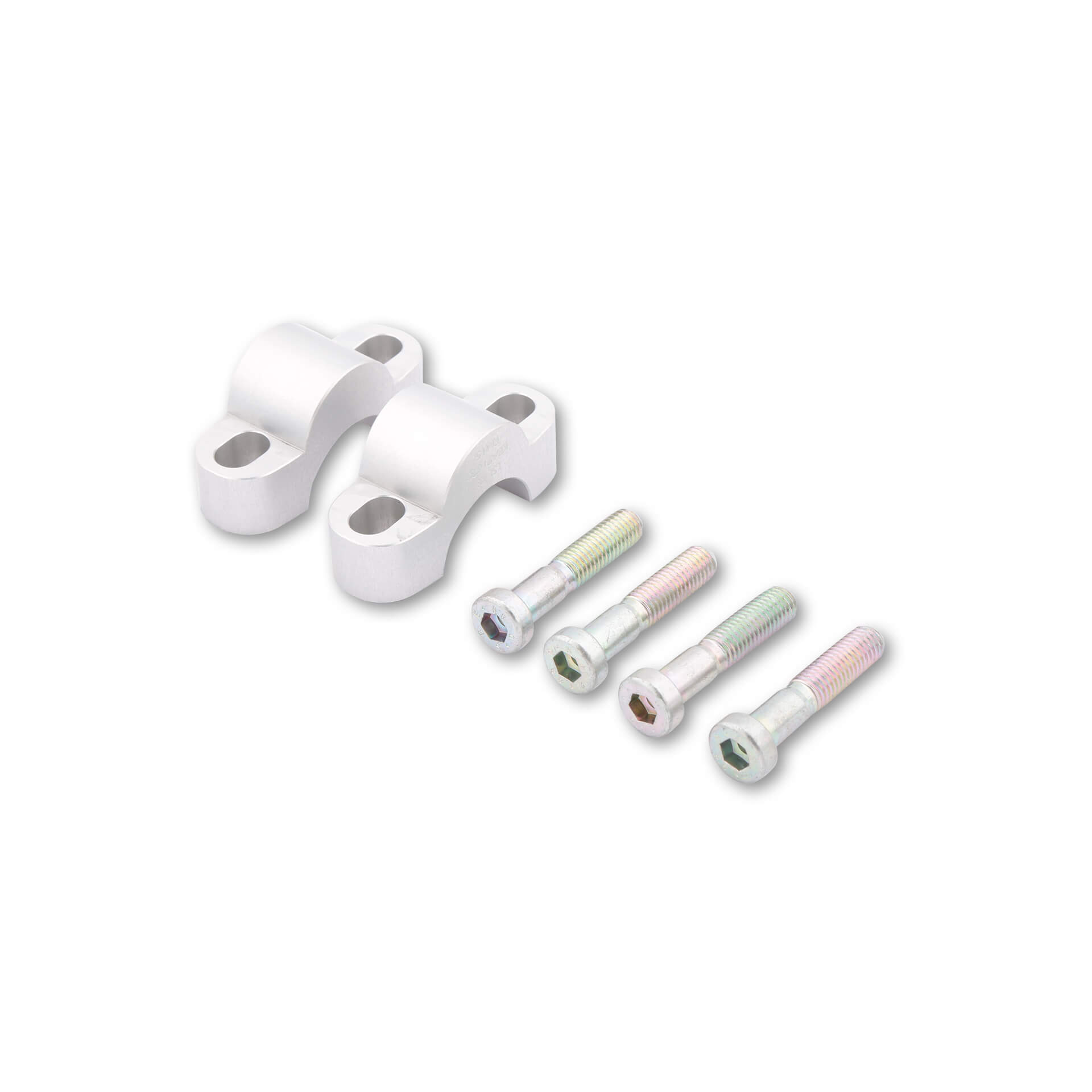 LSL Lenkererhöhung Ø28,6mm Distanz-Bock Set silber 25/60mm - Motorradteile & Ersatzteile - Lenker, Griffe & Hebel