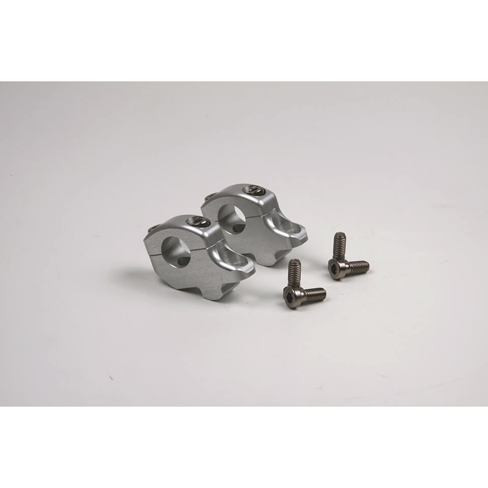 LSL déport de guidon Ø22mm Rise-Up 17/25mm argent