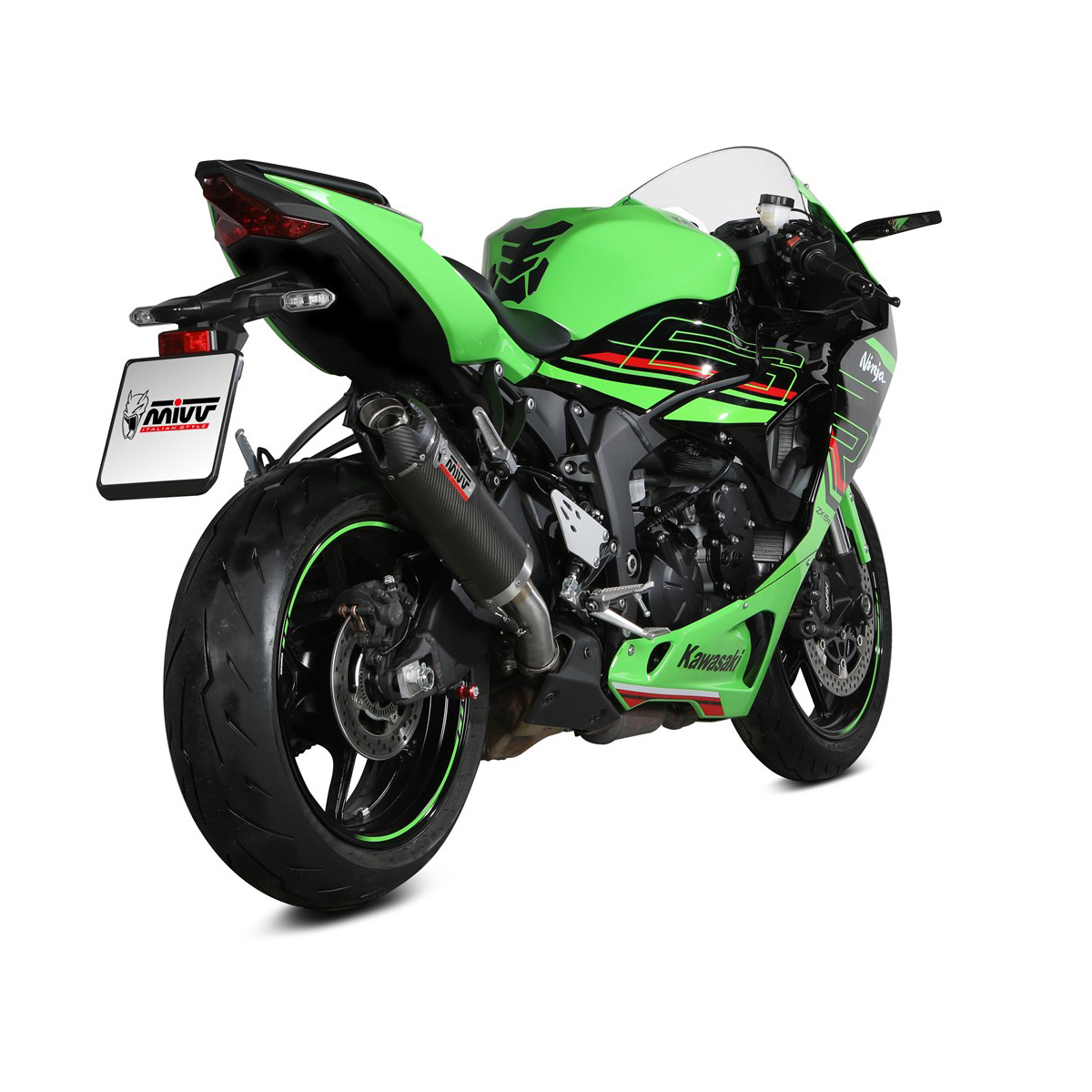 MIVV Auspuff AK-1 Carbon für Kawasaki ZX-6 R 2021- - Motorradteile & Ersatzteile - Auspuff
