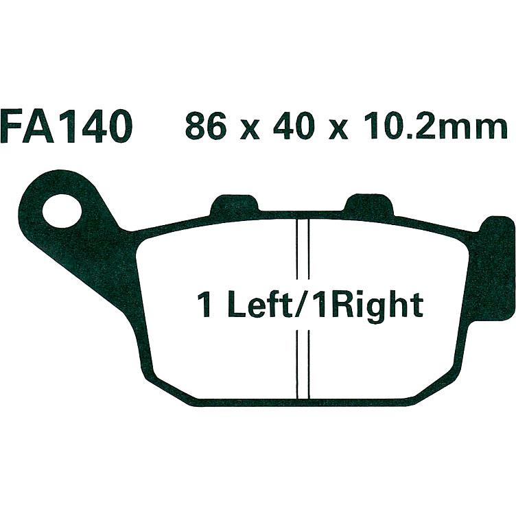 Hi-Q Bremsbeläge organisch FA140 86x40x10,2mm - Motorradteile & Ersatzteile - Bremsen