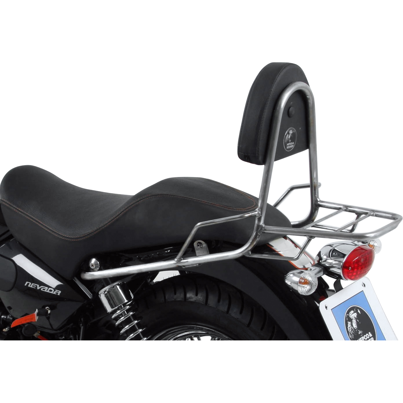Hepco & Becker-Sissybar mit Gepäckträger chrom für Nevada 750 Anniversario-5631821108000523