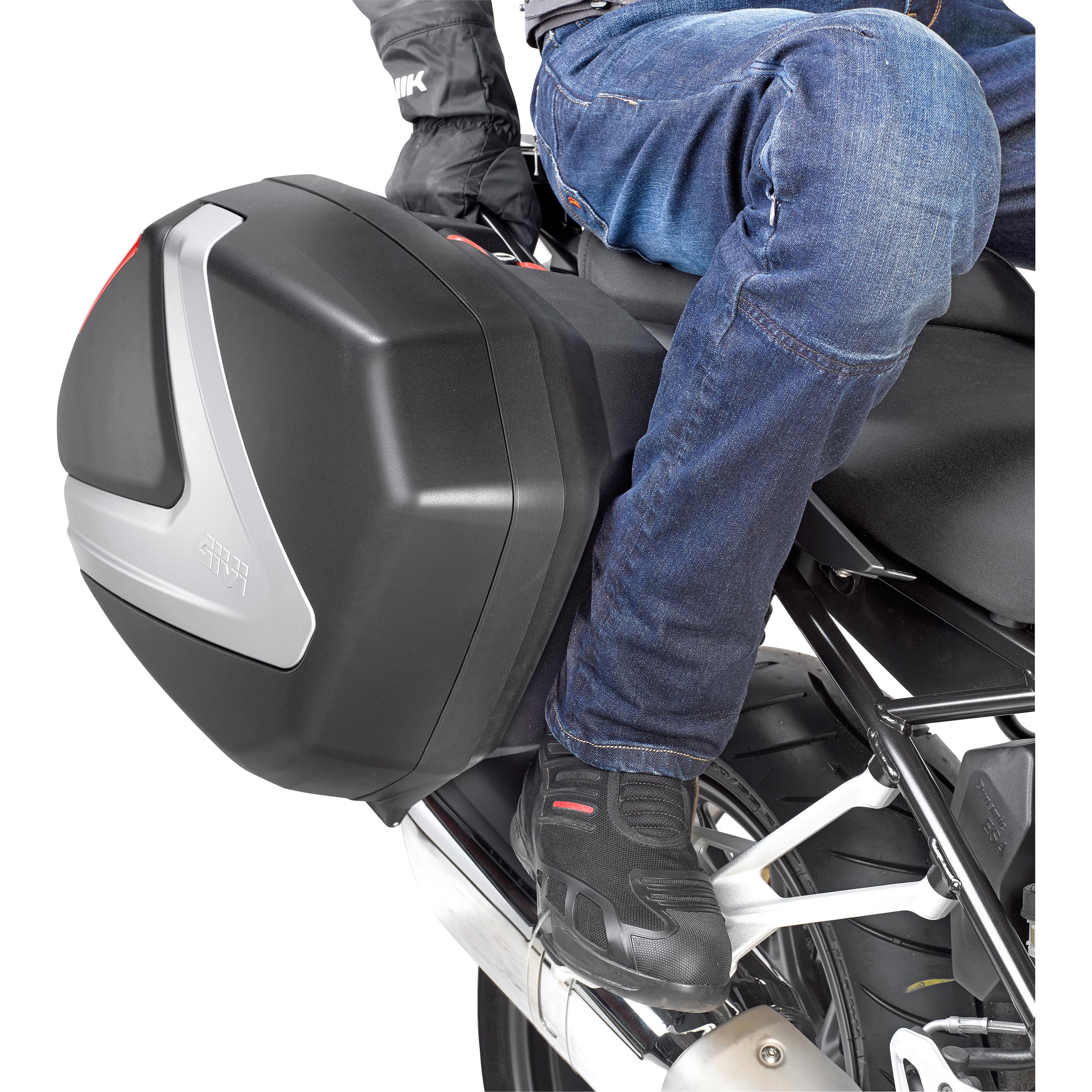 Givi-Monokey® Side Seitenkofferpaar V37N schwarz/silber/rot-5730861189002040