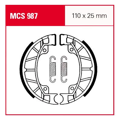 TRW Lucas Bremsbacken MCS987 110x25mm - Motorradteile & Ersatzteile - Bremsen