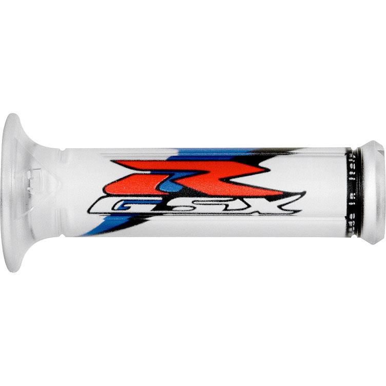 Harri´s Griffgummipaar für 22mm offen GSX-R klar/weiß/blau - Motorradteile & Ersatzteile - Lenker, Griffe & Hebel