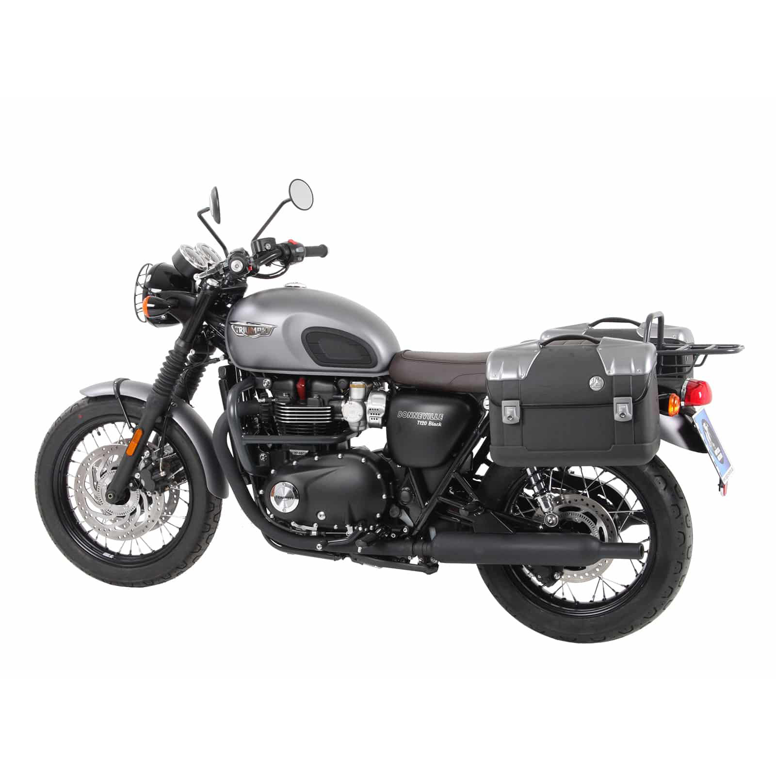 Hepco & Becker Seitentaschenhalter C-Bow chrom für Triumph Bonneville T120 - Motorradzubehör - Motorradgepäck
