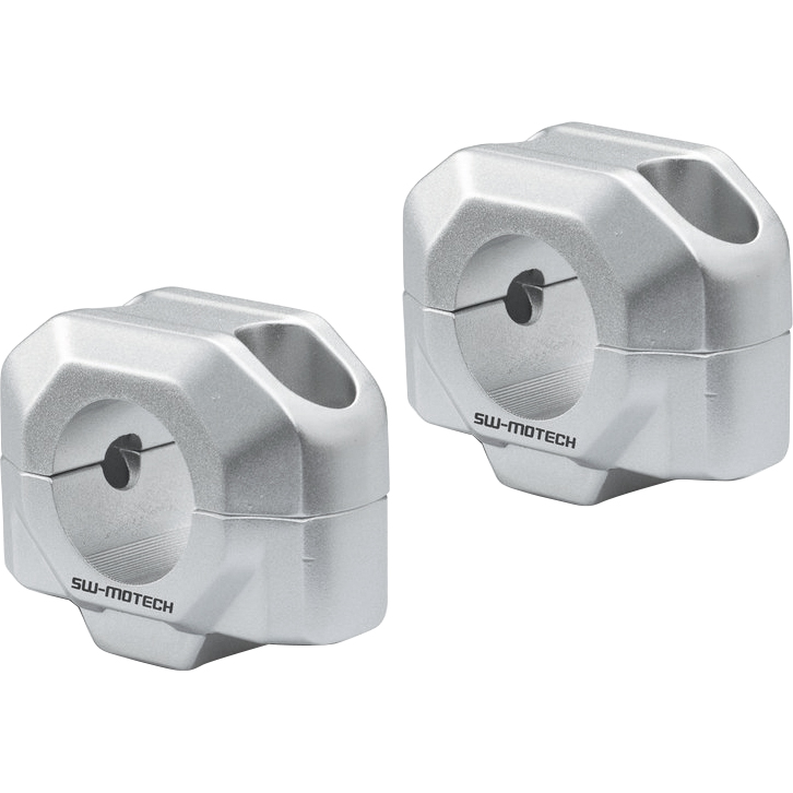SW-MOTECH Lenkererhöhung AB für 28mm Lenker um 20mm silber - Motorradteile & Ersatzteile - Lenker, Griffe & Hebel