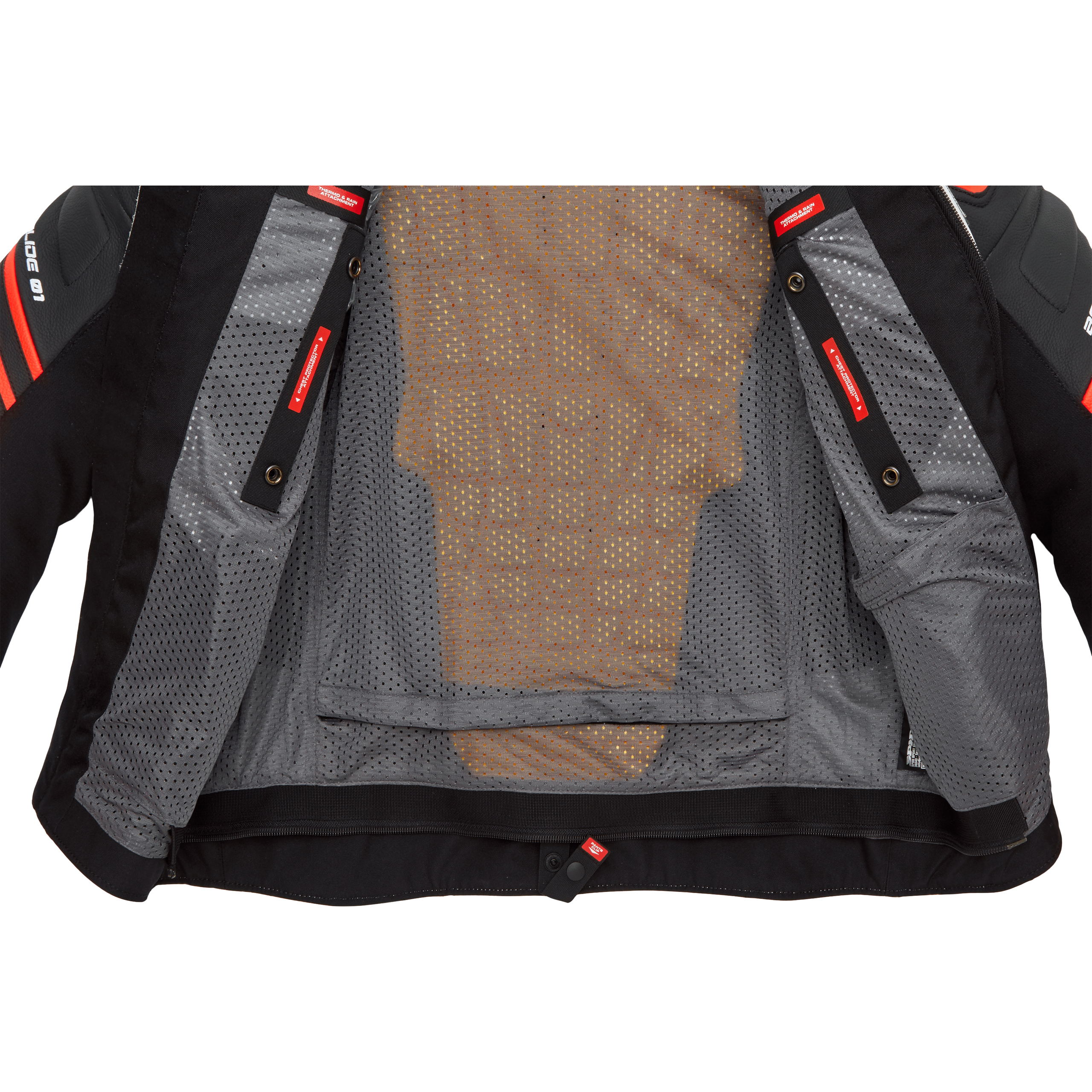 SPIDI-Bolide Lederkombijacke schwarz/rot/weiß-1005951999002