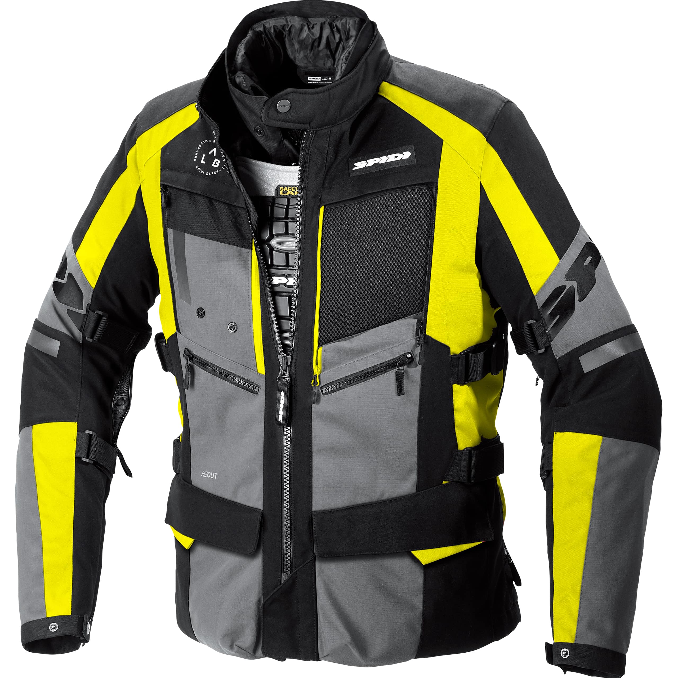 SPIDI-4 Season Evo H2Out Textiljacke schwarz/gelb L-2016361999009010