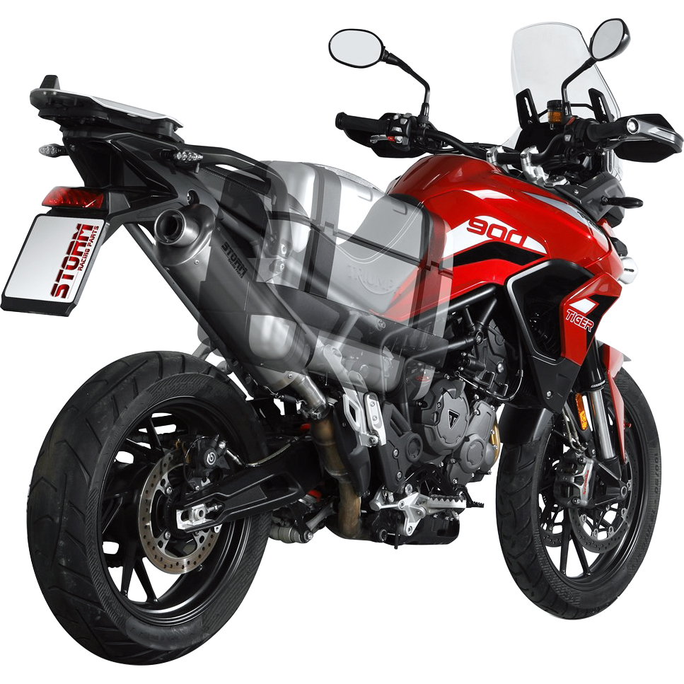 Hashiru Auspuff ST05 oval silber für Triumph Tiger 900 2020- - Motorradteile & Ersatzteile - Auspuff