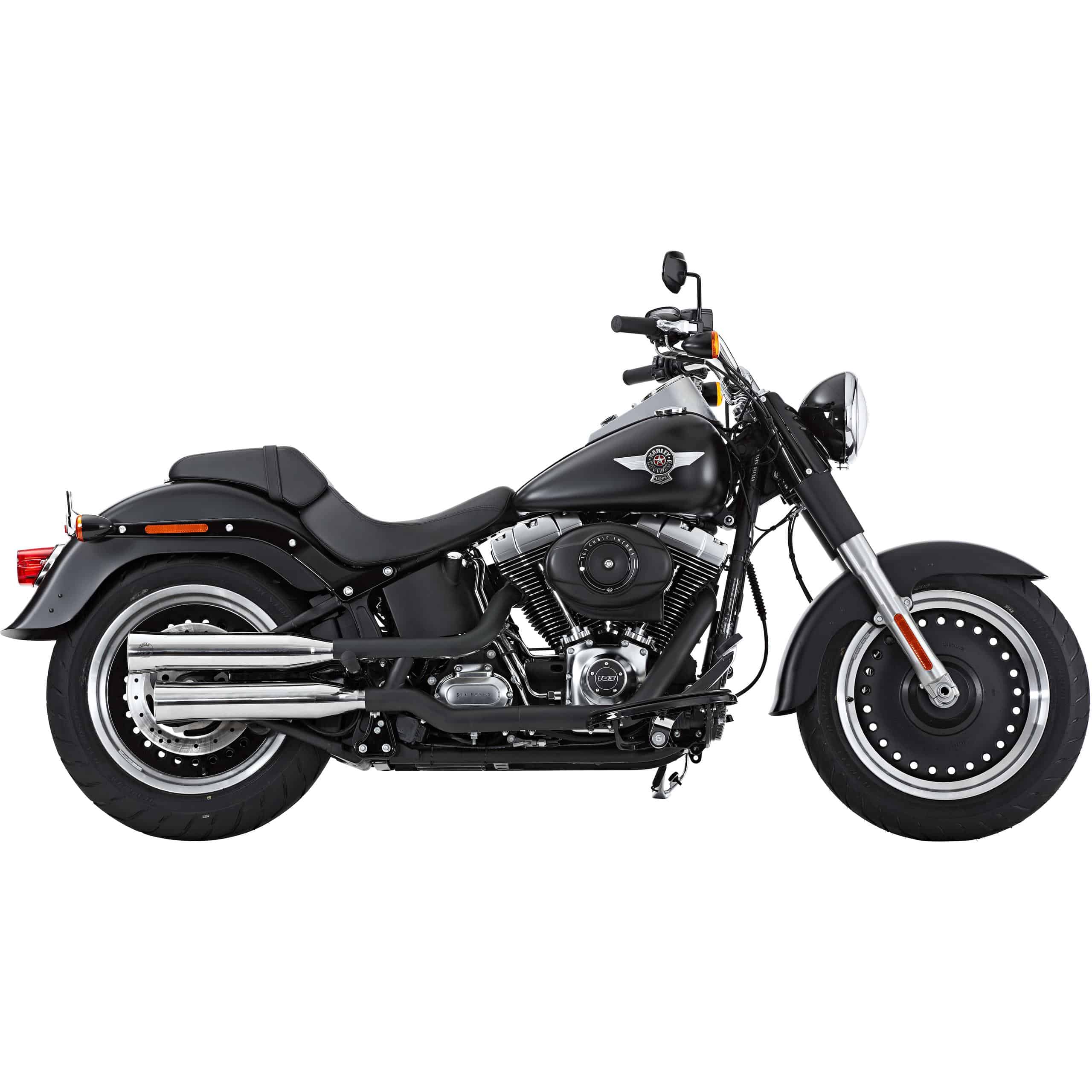 Falcon Double Groove Auspuff ED Harley Fat Boy ab 2007 poliert