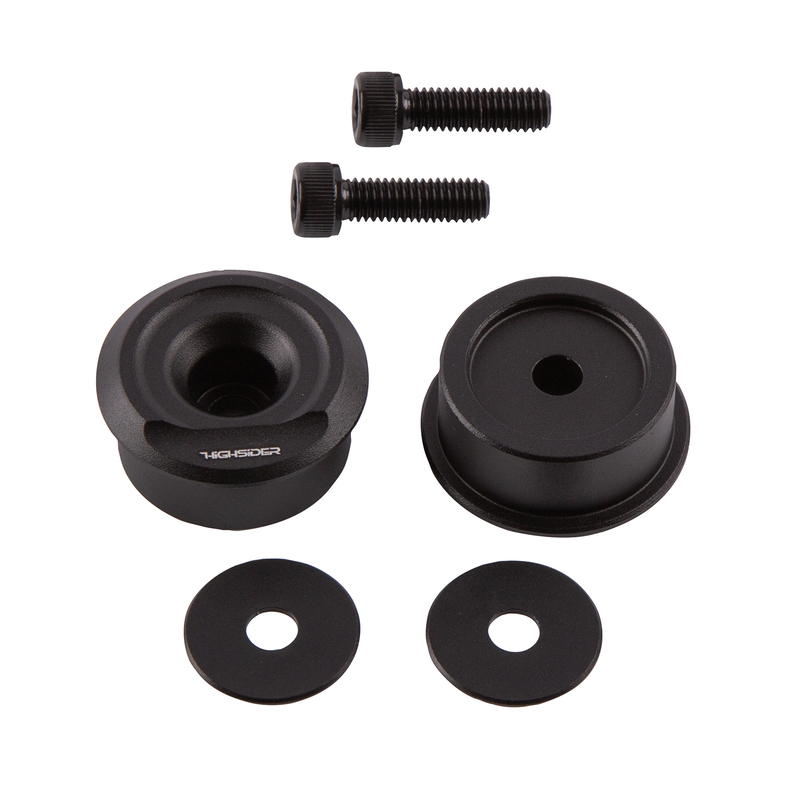 HIGHSIDER pro Lenkerendenpaar M6 PV25 mit Spiegelaufnahme f. Vespa GTS/GTV - Motorradteile & Ersatzteile - Lenker, Griffe & Hebel