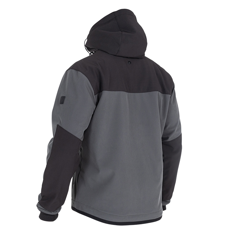 John Doe-XTM Softshell Rip-Stop Hoodie V3 grau/schwarz S-0001678005058008