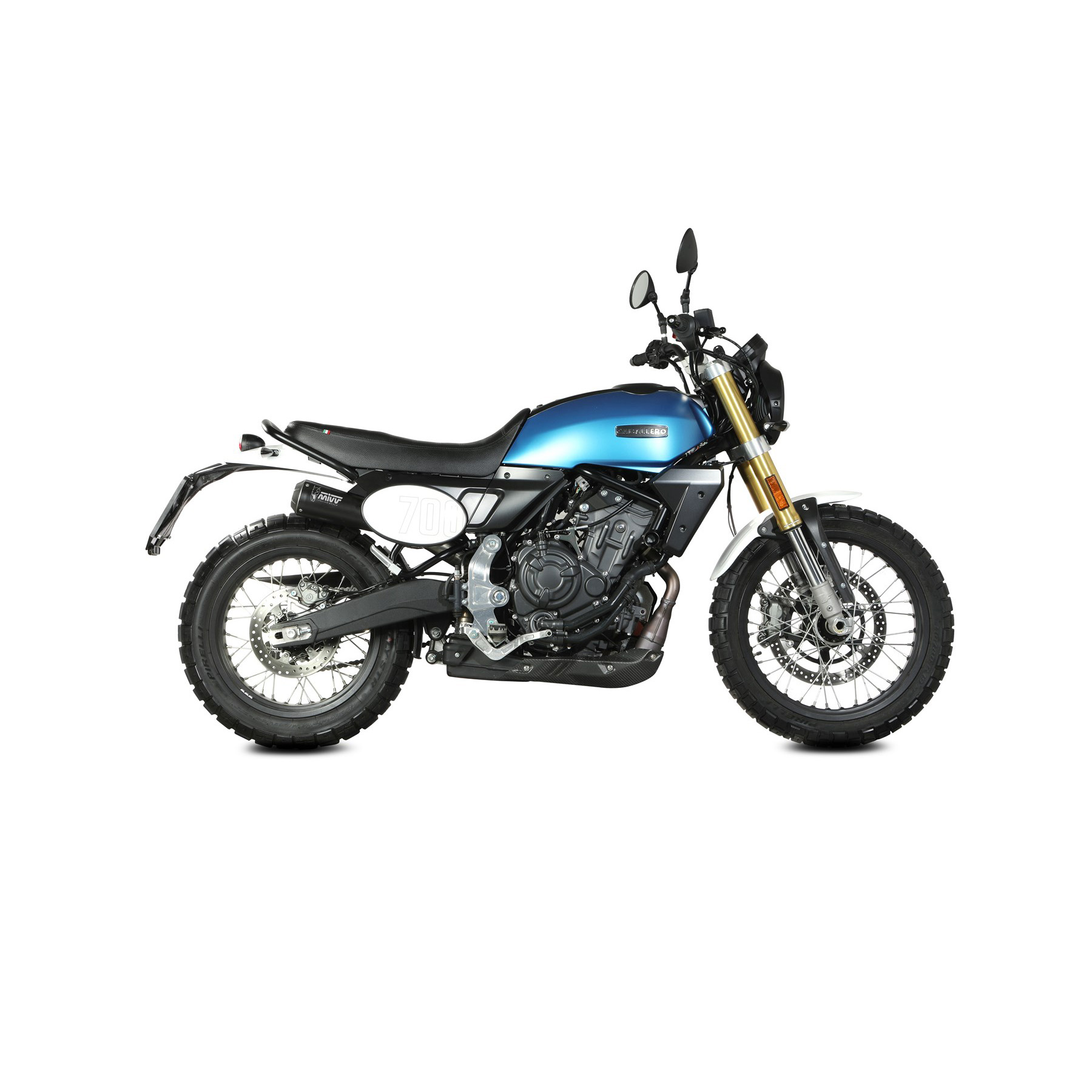 MIVV Auspuff X-M1 schwarz für Fantic Caballero 700 2024 - Motorradteile & Ersatzteile - Auspuff