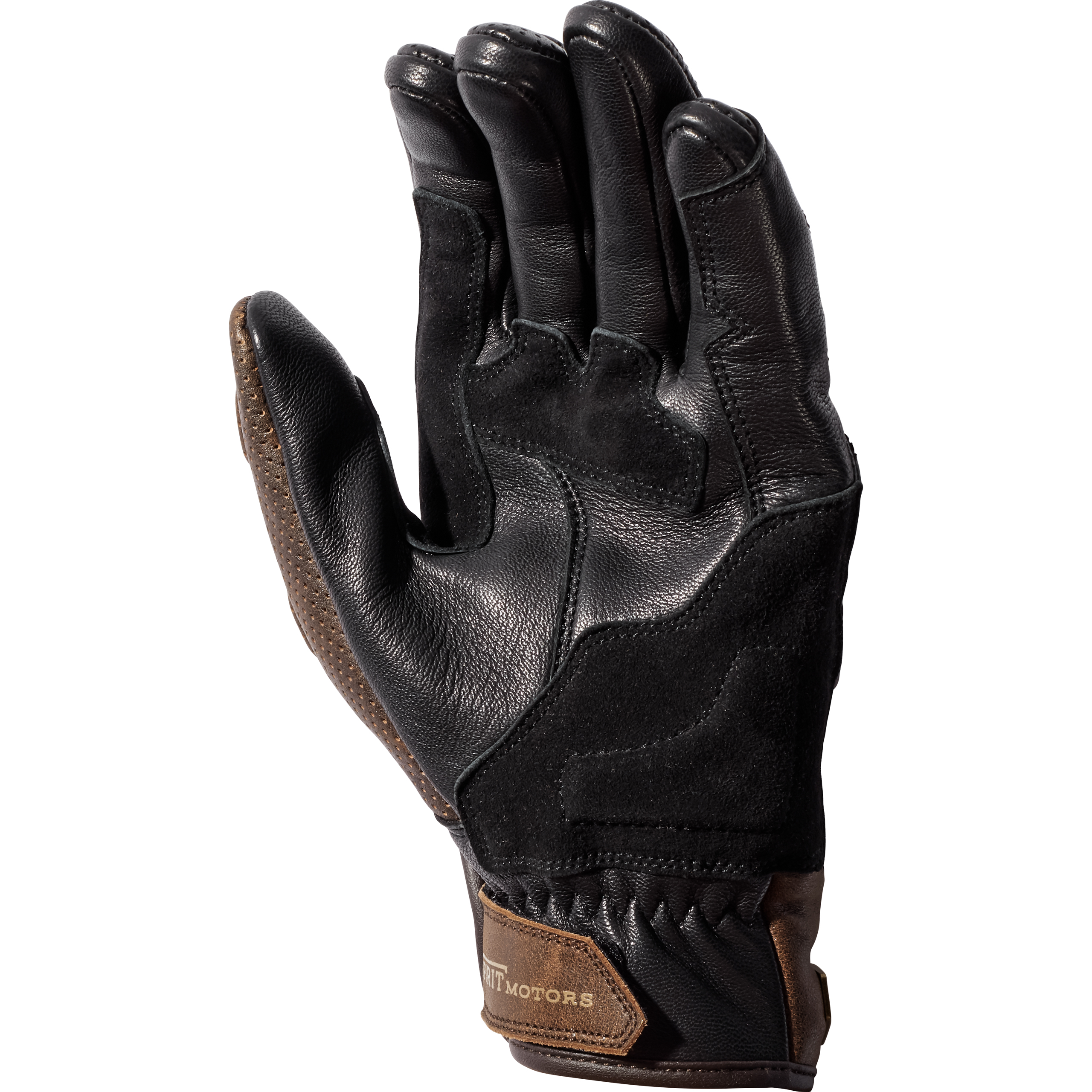 Spirit Motors-Retro-Style Lederhandschuh 2.0 kurz braun 10-3114651007006938