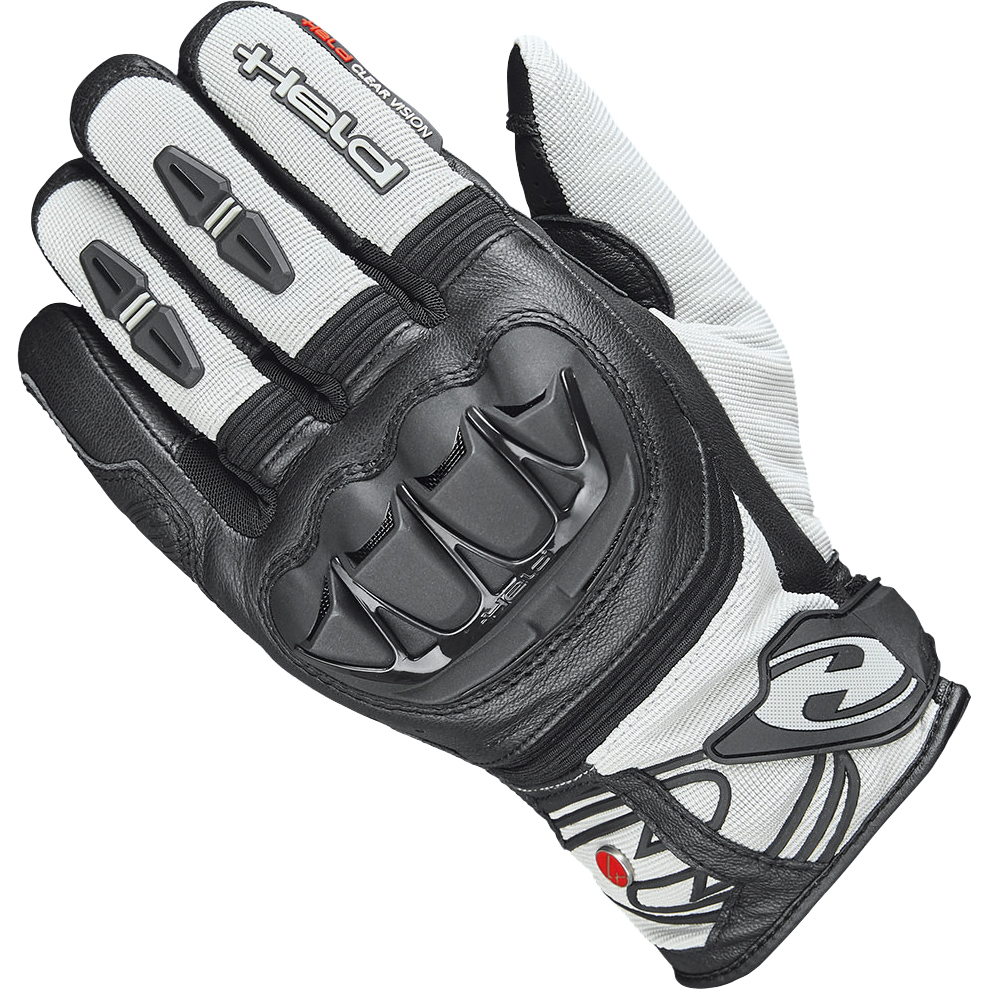 Held Sambia 2in1 Evo Leder-/Textilhandschuh kurz grau (lange Fing - Motorradbekleidung - Motorradbekleidung Herren