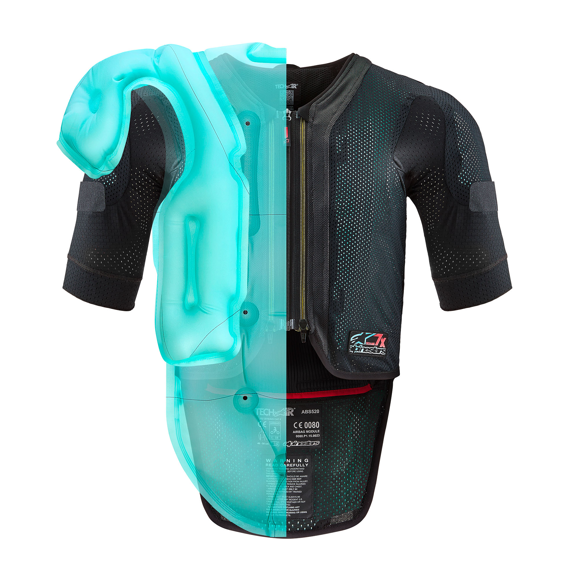 Alpinestars-Tech-Air 7x Airbag Weste schwarz/rot XL-0001873999033011