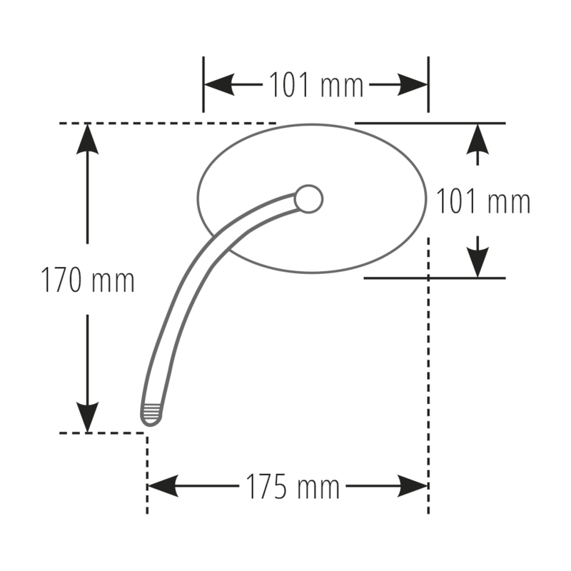 HIGHSIDER smart-Lenkerspiegel M10x1,25R/L Ponza Alu-0001776113000000