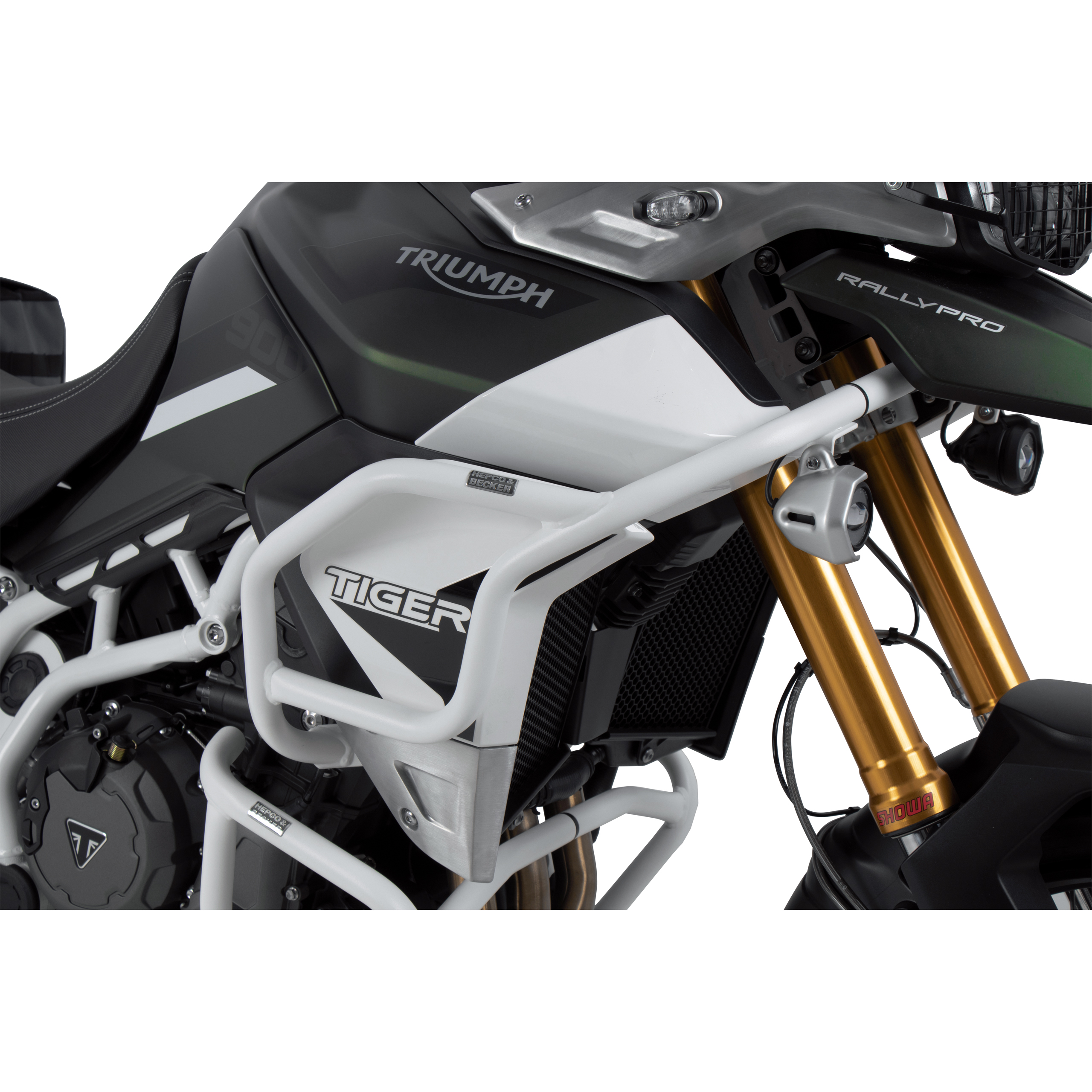 Hepco & Becker Sturzbügel Tank weiß für Triumph Tiger 900 2020-2023 - Motorradteile & Ersatzteile - Anbauteile