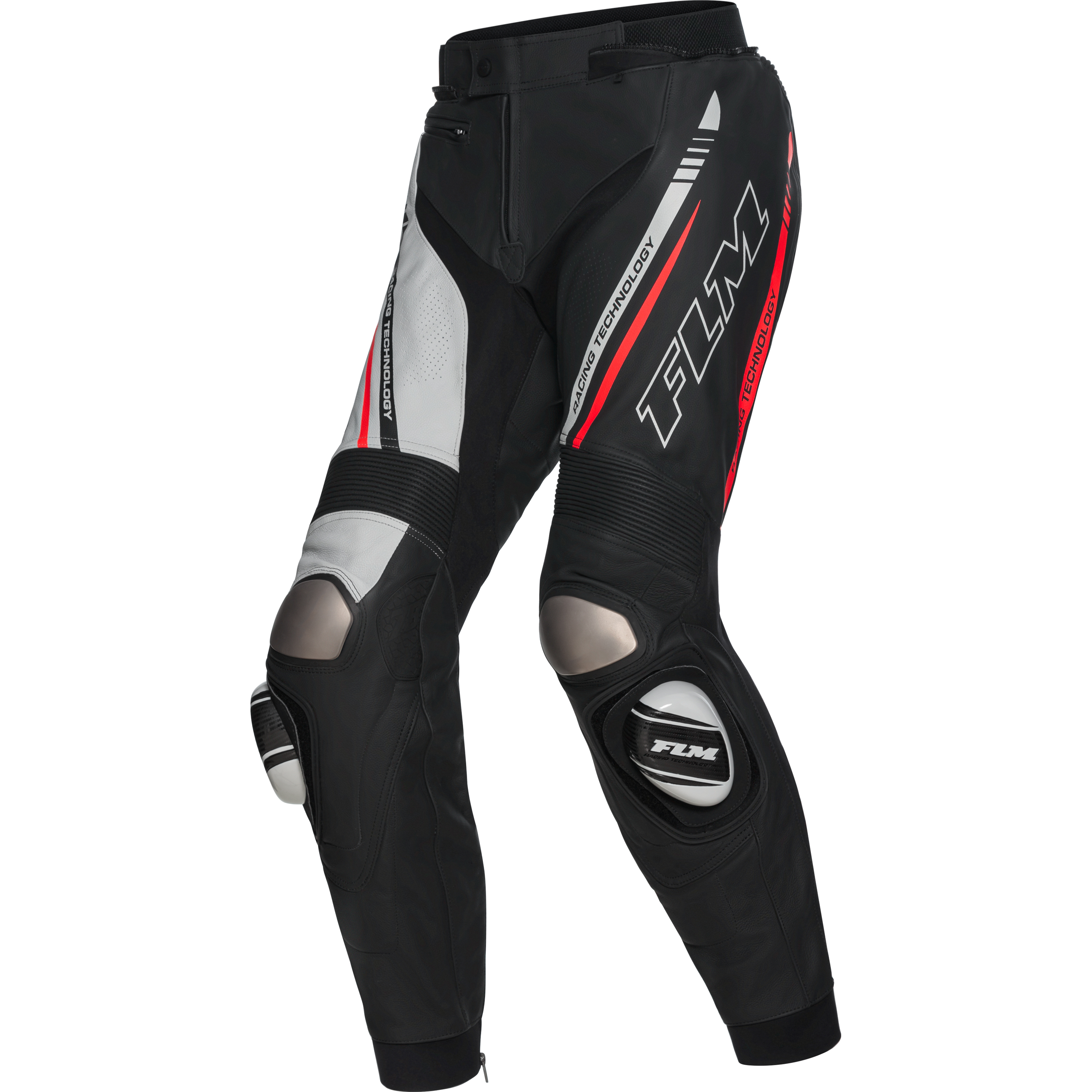 FLM Le Mans GP Lederkombihose schwarz/rot 48 - Motorradbekleidung - Motorradhosen