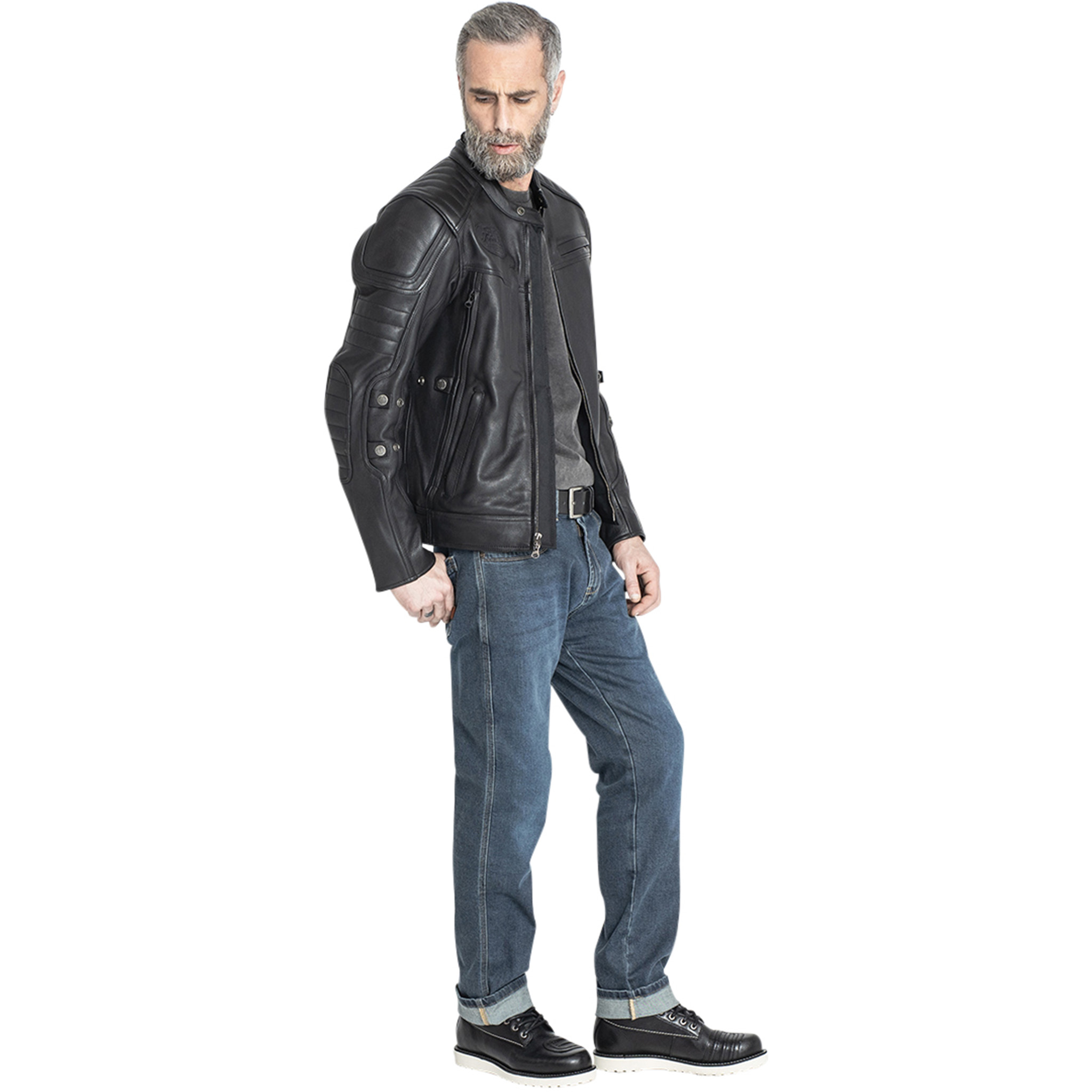 John Doe-Technical Lederjacke schwarz 5XL-0000478003001015