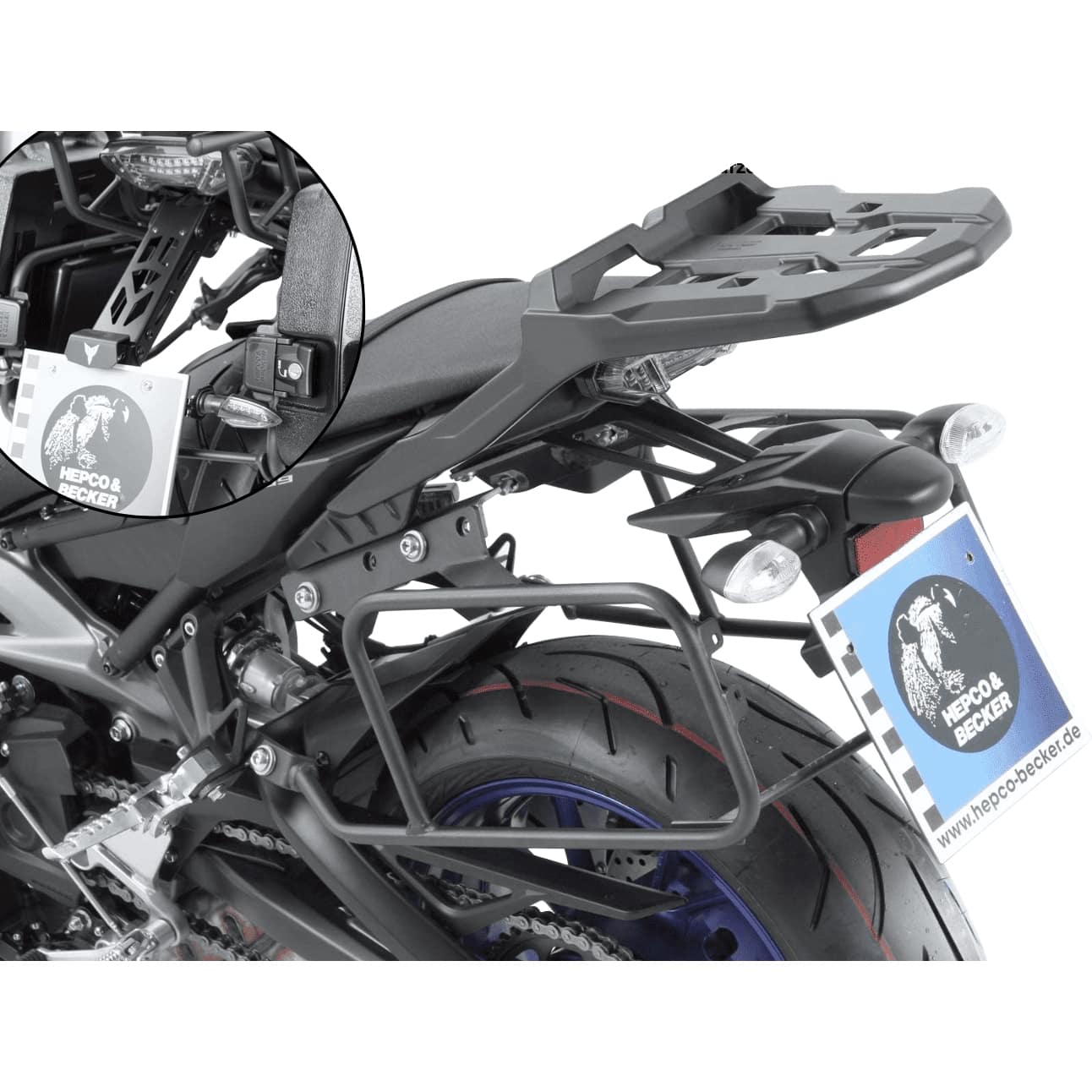 Hepco & Becker Lock-it Seitenkofferträger anthrazit für MT-09 13-16 mit OEM - Motorradzubehör - Motorradgepäck