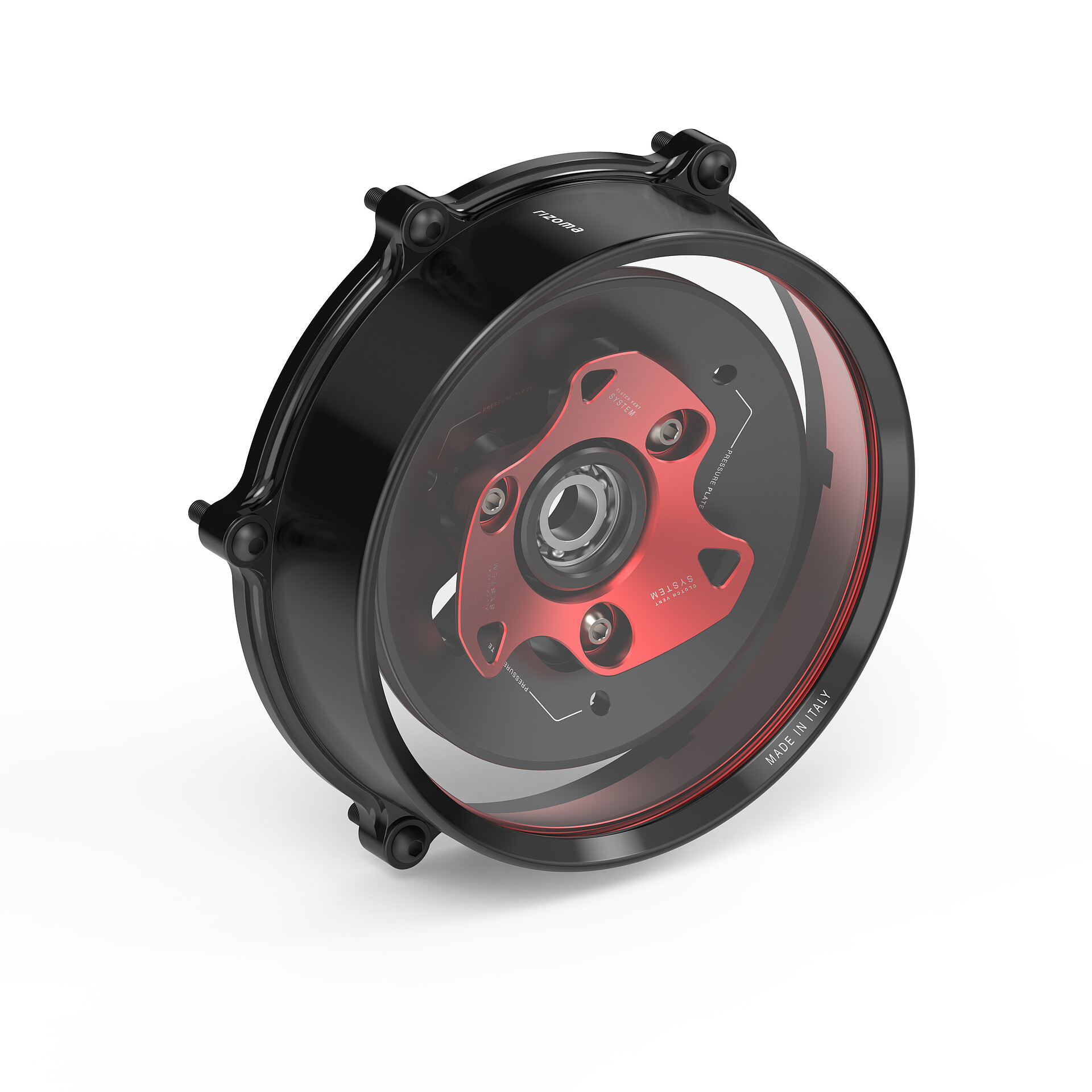 Rizoma clutch cover ZDM181R red for Ducati V4 Panigale/Streetfig