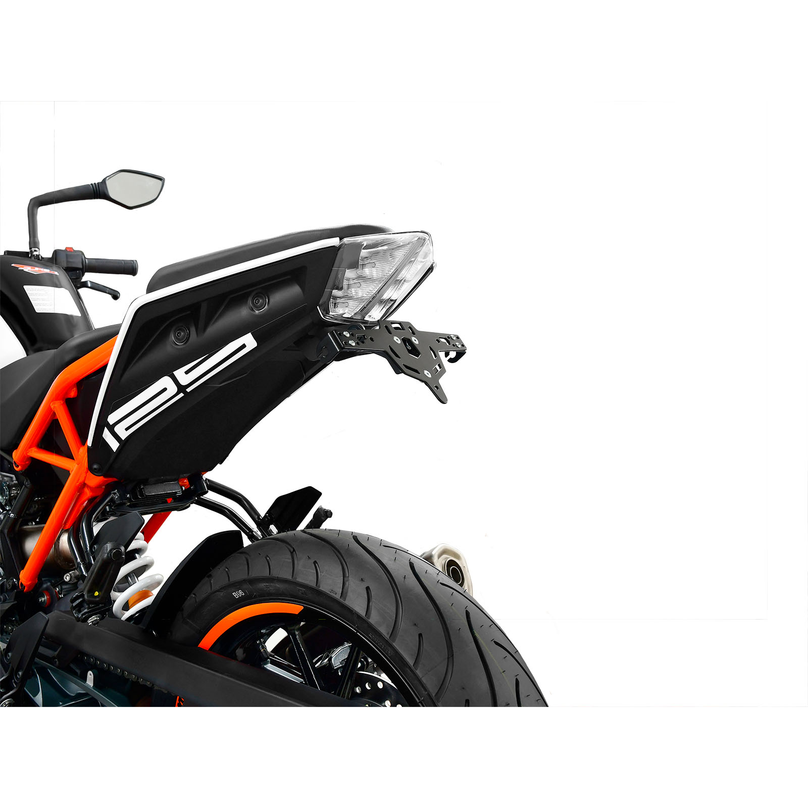 Zieger Kennzeichenhalter Pro 125er für KTM 125 Duke 2017- - Motorradteile & Ersatzteile - Anbauteile
