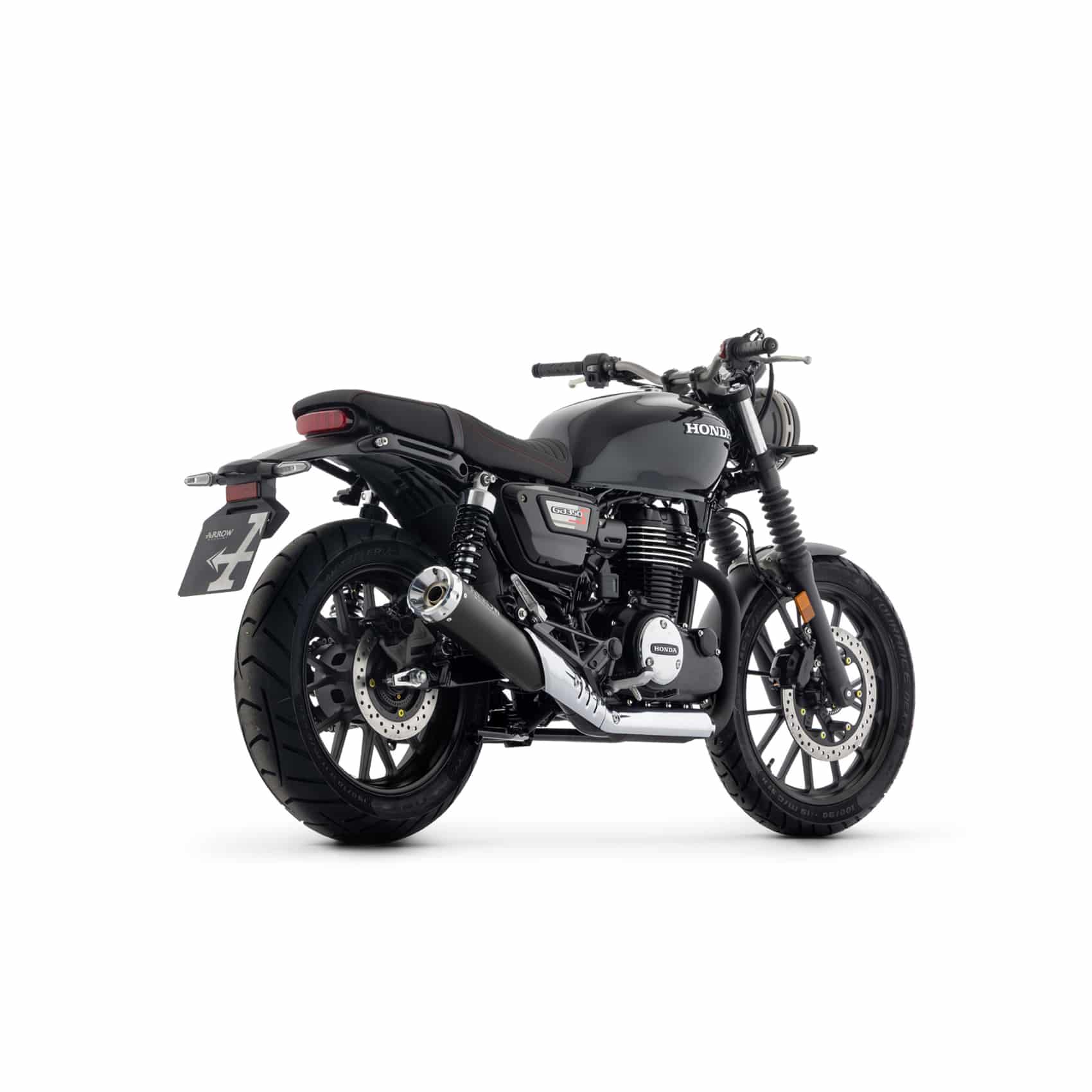 Arrow Exhaust Auspuff Rebel 74514RBA schwarz/silber für Honda GB 350 S 25- - Motorradteile & Ersatzteile - Auspuff