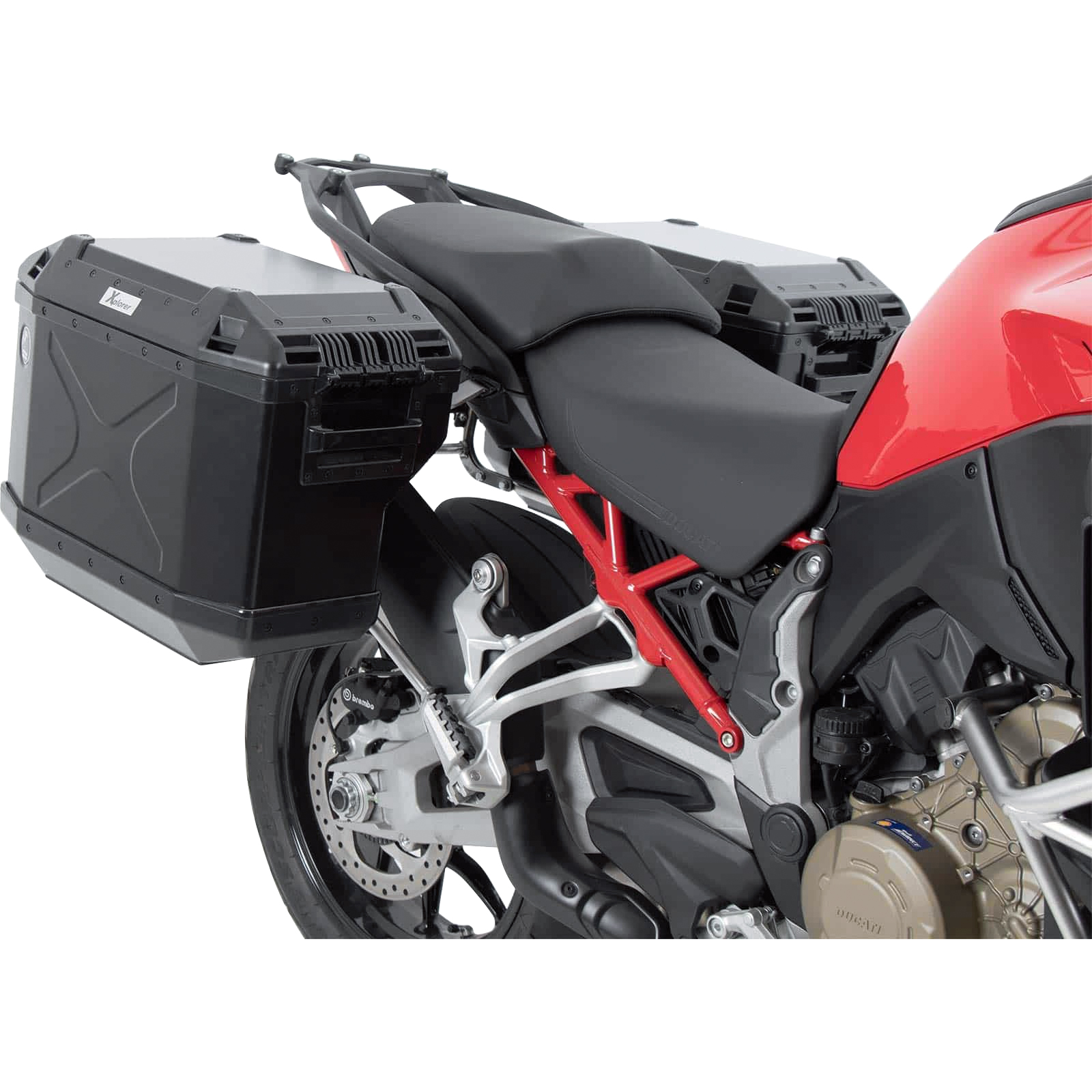 Hepco & Becker Xplorer Cutout Kofferset schwarz für Multistrada V4 /S 21-24 - Motorradzubehör - Motorradgepäck