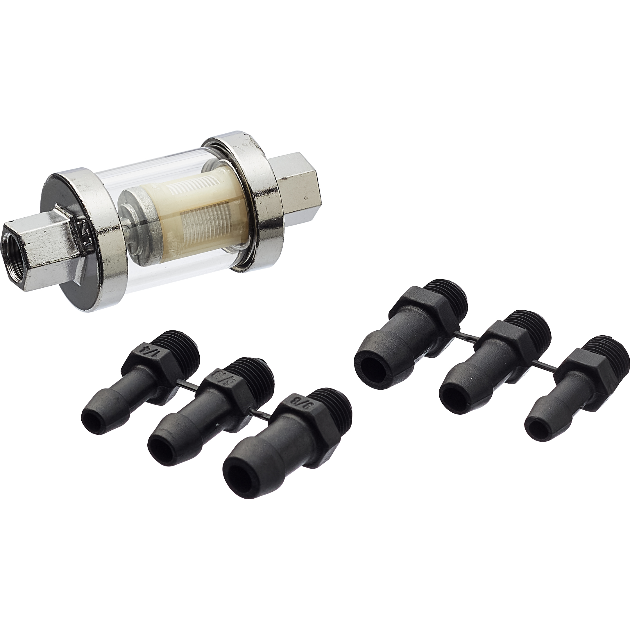 Hashiru Benzinfilter Metall/Glas für 6/7/9mm 29x66mm - Motorradteile & Ersatzteile - Filter & Schläuche
