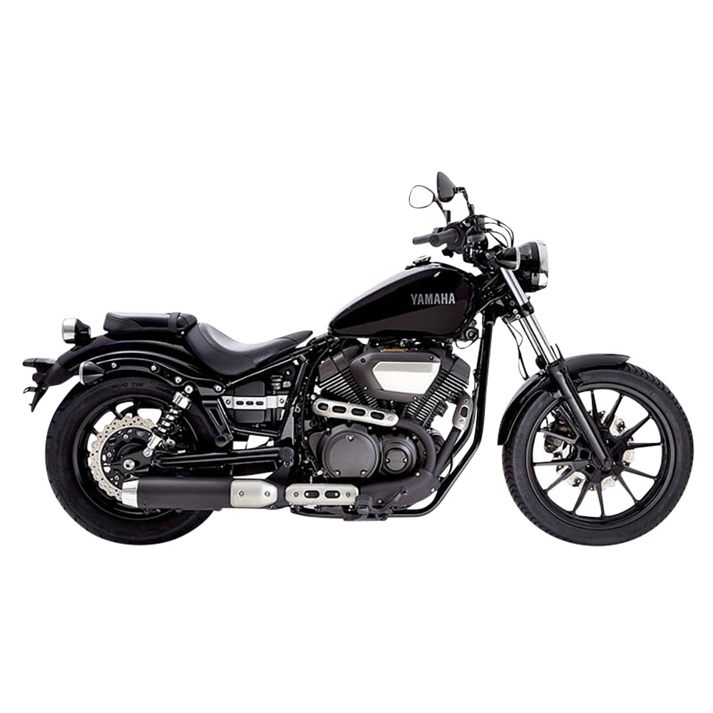 Miller Exhaust Auspuff kurz Tapered schwarz/poliert für XV 950 /R 2014-2016 - Motorradteile & Ersatzteile - Auspuff