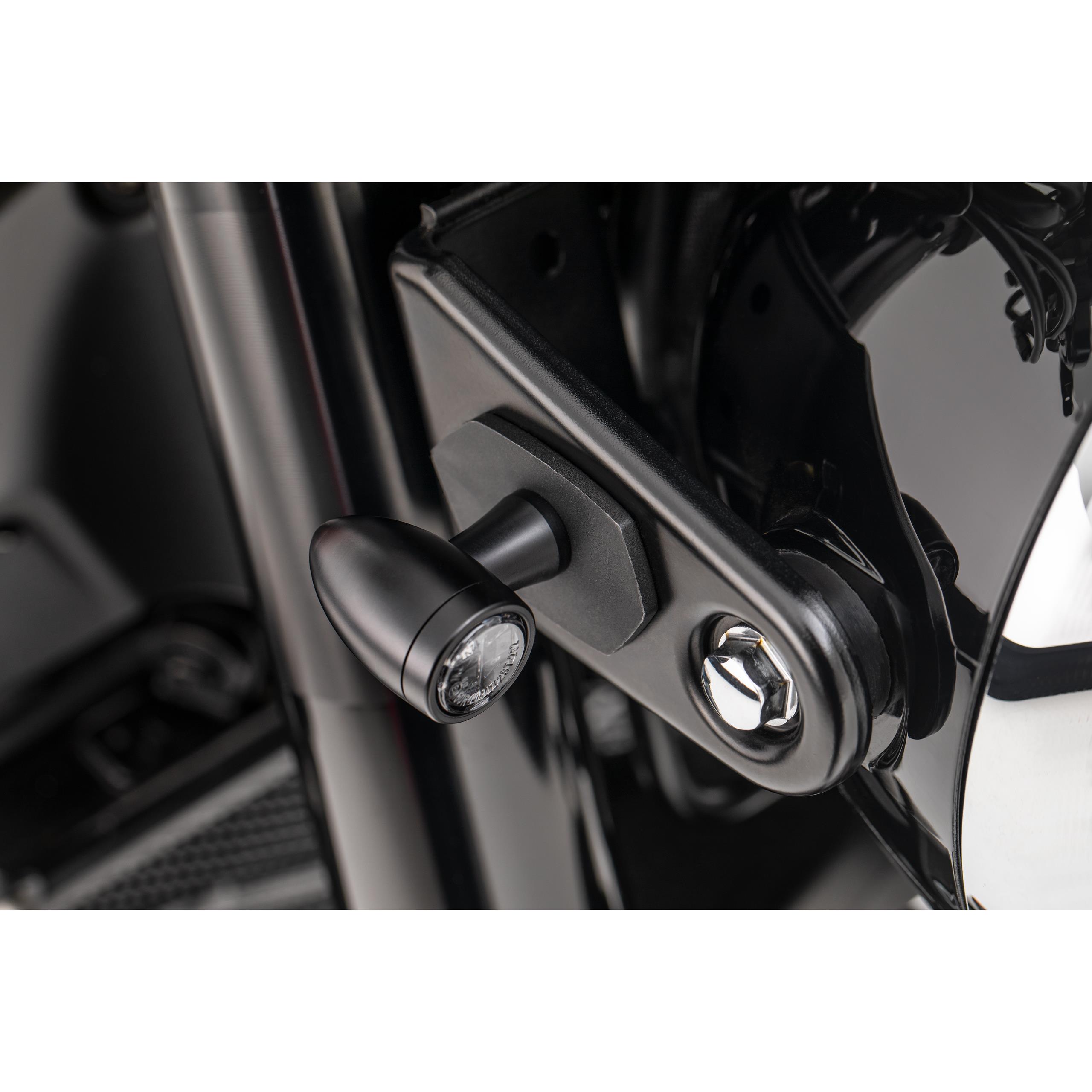 Hashiru-LED Blinkerpaar ST39 M8 Alu Ø23mm schwarz, getöntes Glas-5727571020004110