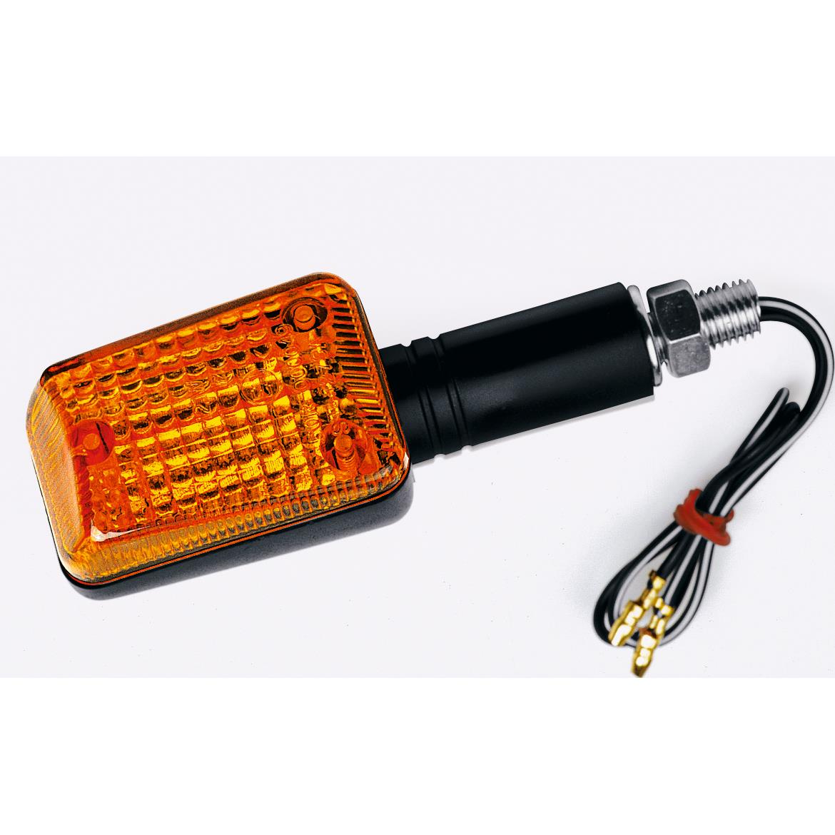 Hashiru Blinker ST03 12V/H21 M10 lang schwarz - Motorradteile & Ersatzteile - Beleuchtung