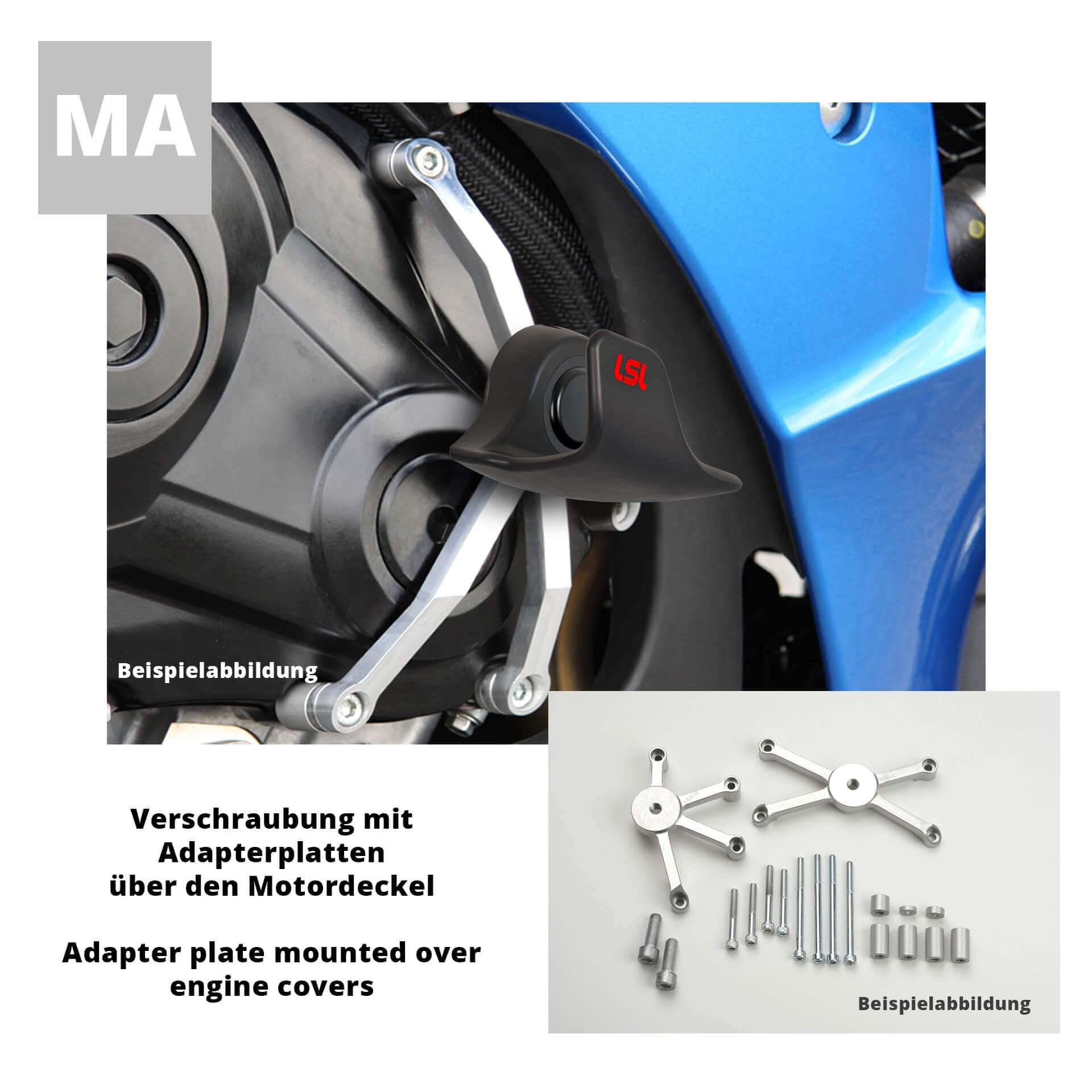 LSL Sturzpadanbausatz SlideWing für Speed Triple 1050 2011-2017 - Motorradteile & Ersatzteile - Anbauteile