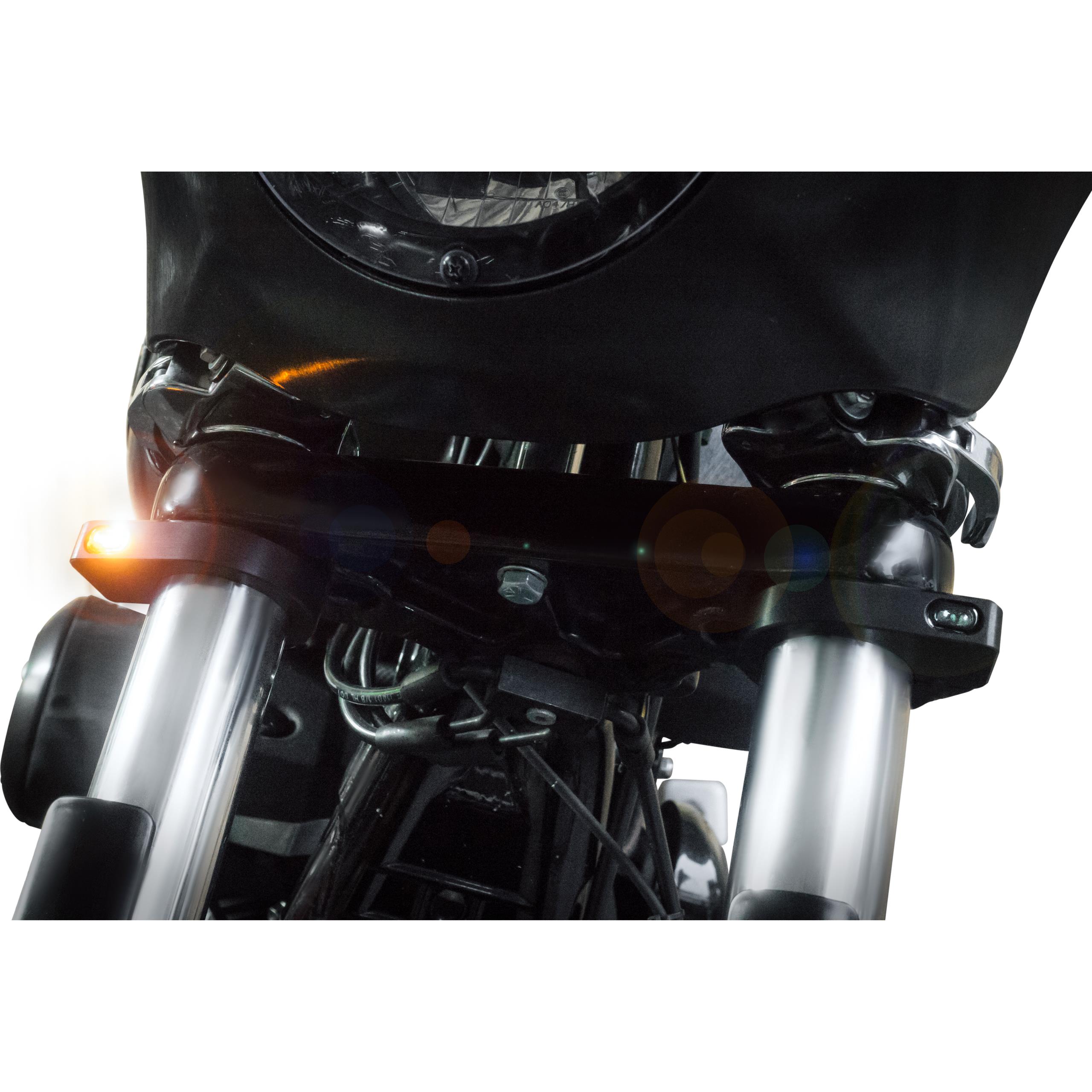 HeinzBikes LED Blinkerpaar ZC-Line Micro für Gabel 47-49mm schwarz - Motorradteile & Ersatzteile - Beleuchtung