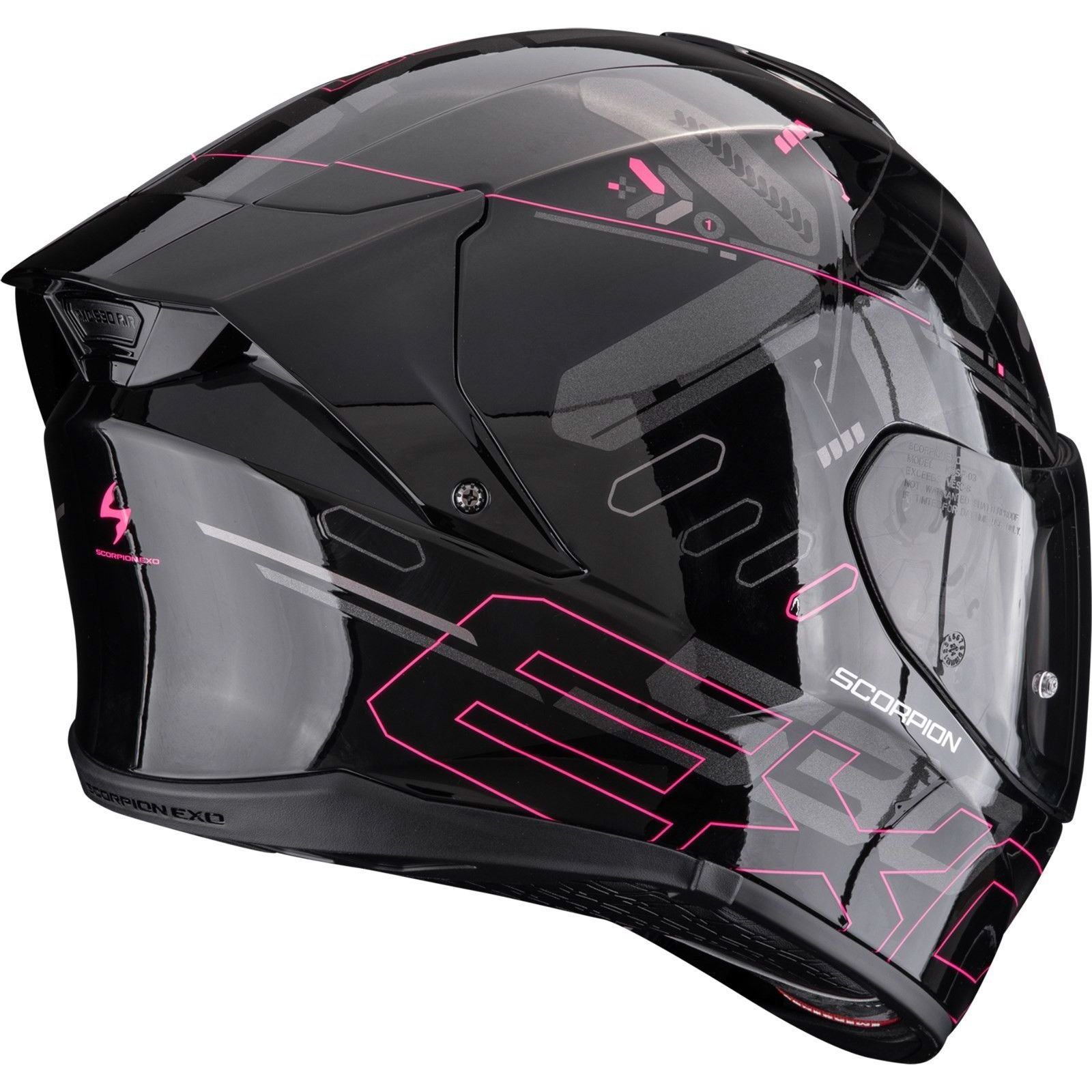 Scorpion EXO-530 Air Clip Fond schwarz/pink S-0001590999035008