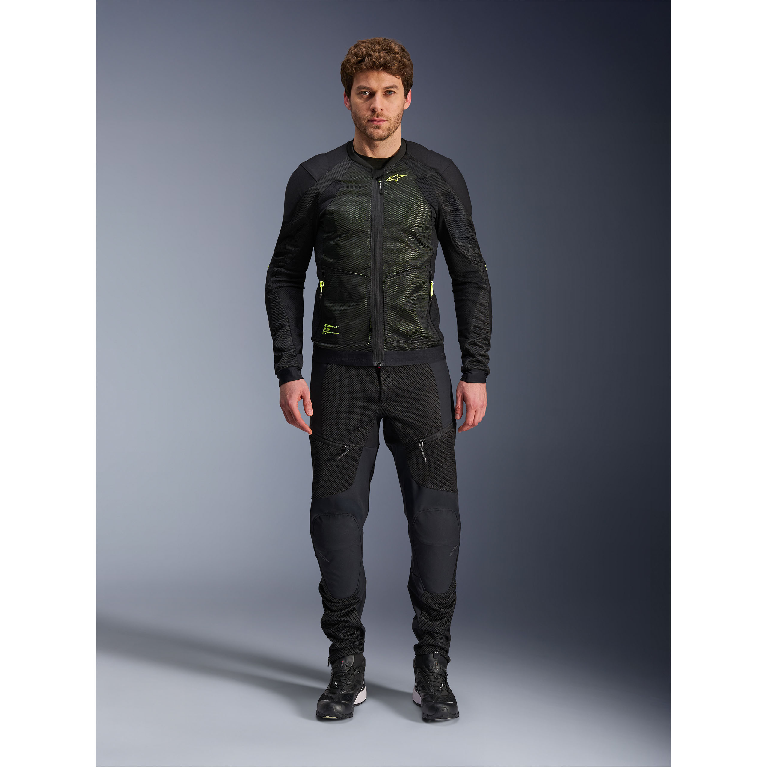 Alpinestars-Troop-Air Jacke schwarz/fluo gelb XL-0002137999046011