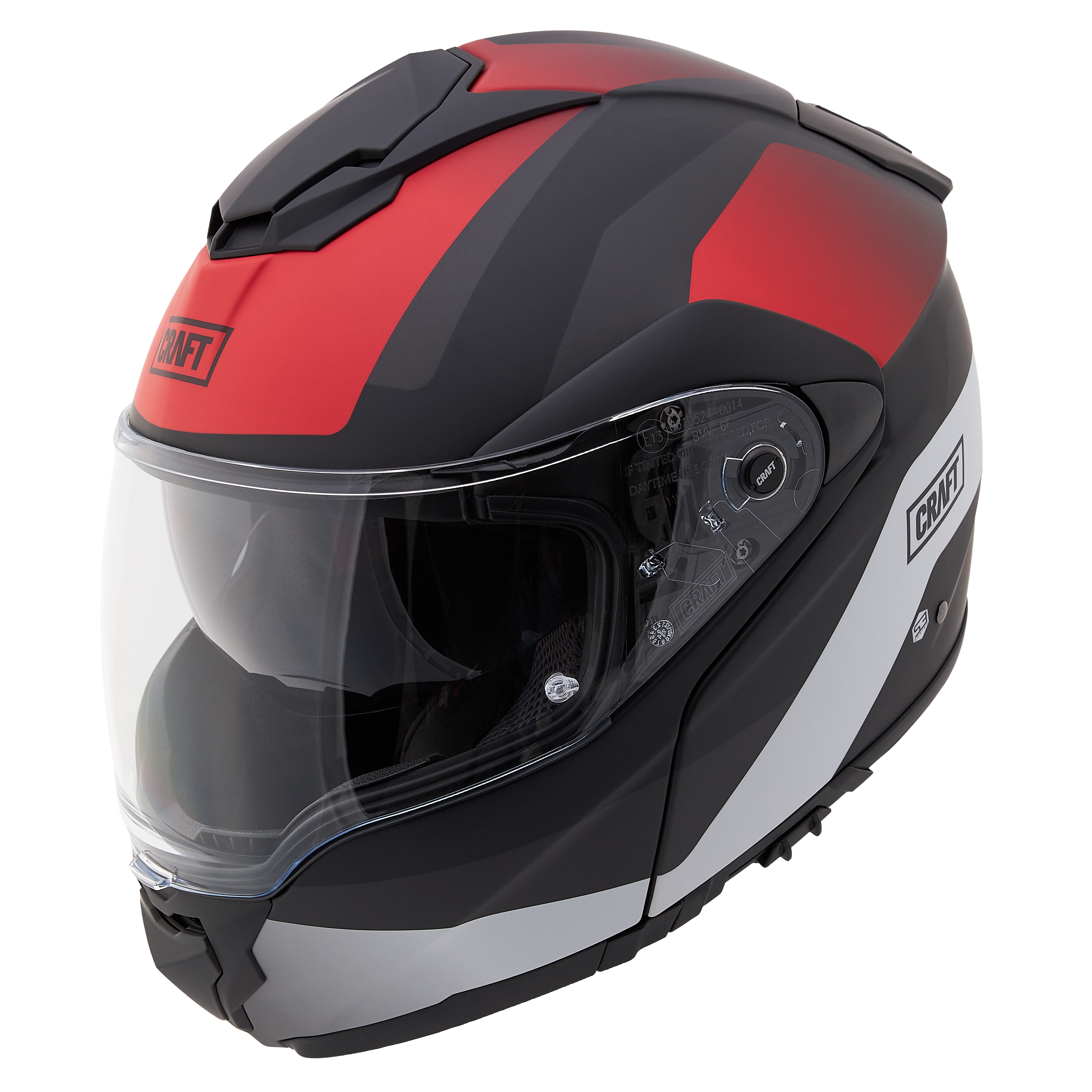 Craft-Fiberglas Klapphelm Tour Rot Dekor #26 XXL-4701271999051012