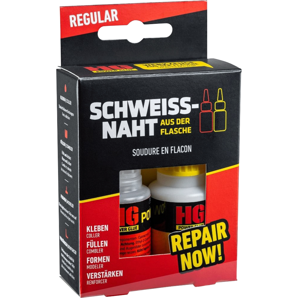 HG Powerglue Regular Schweissnaht a. d. Flasche 20g / 40g - Motorradzubehör - Werkstattzubehör