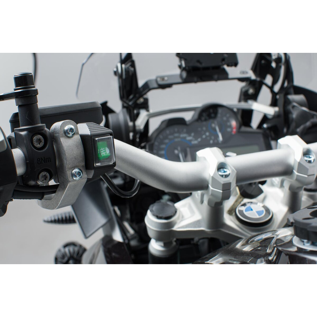 SW-MOTECH-Nebellicht-Schalter EVO grün leuchtend für Rohrlenker-0001001282000000