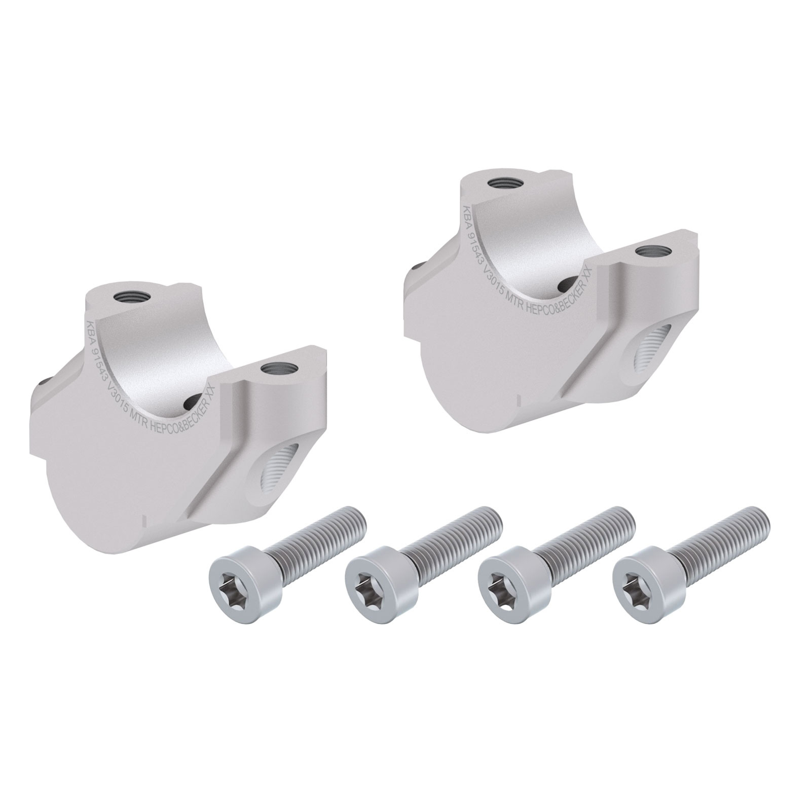 Hepco & Becker Lenkerverlegung 30/15mm silber für BMW R 1200 GS 2004-2007