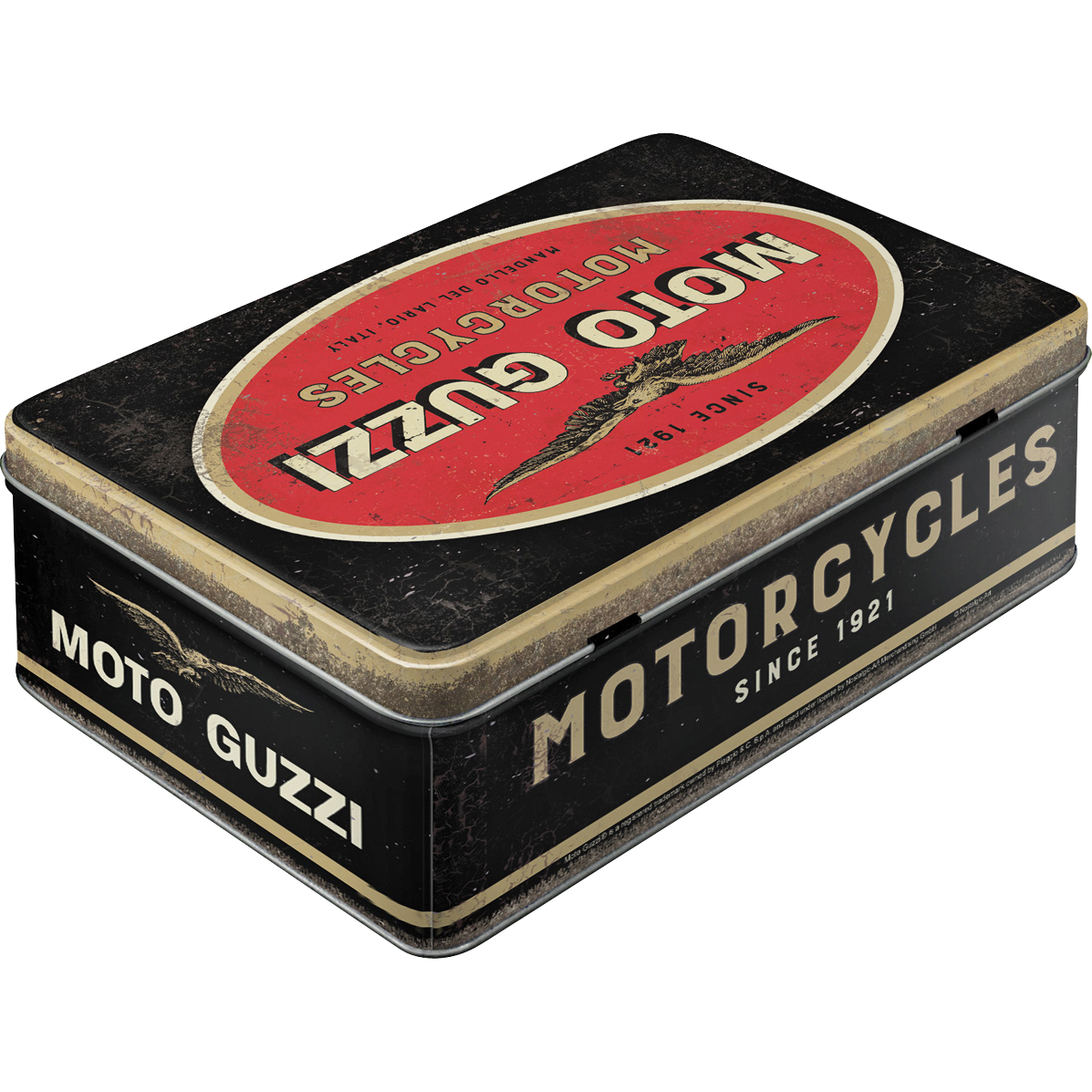 Nostalgic-Art-Vorratsdose Flach "Moto Guzzi - Logo Motorcycles"-5741091207000410
