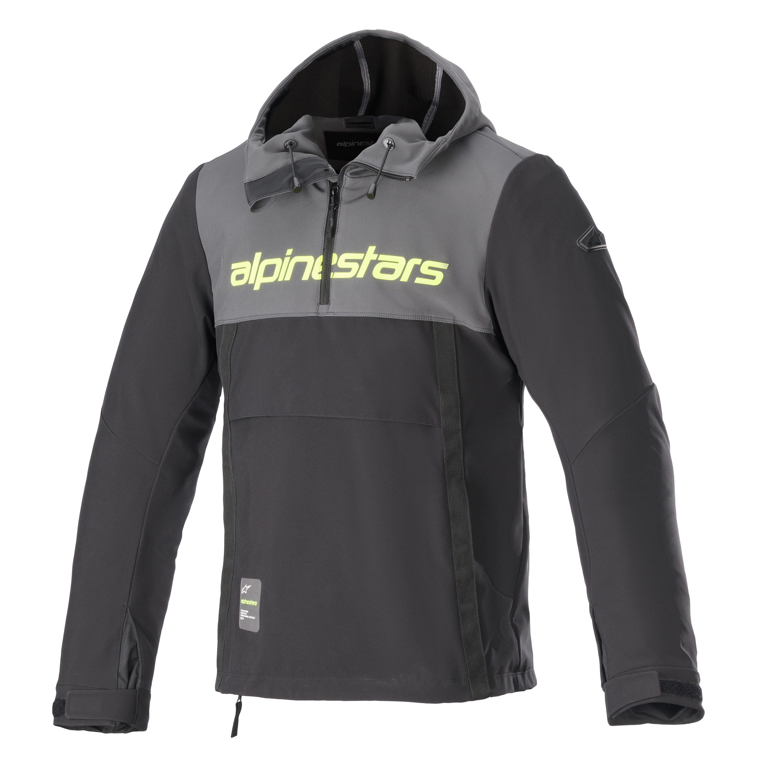 Alpinestars Sherpa hoodie tar gray/noir/jaune fluo