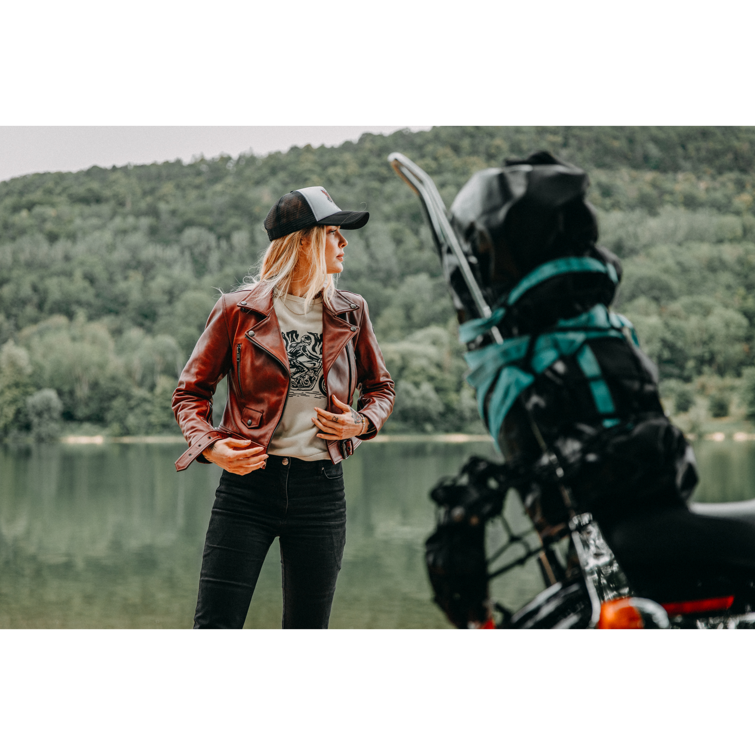 Spirit Motors-Bad Bonnie Damen Lederjacke rot S-1000111999002108