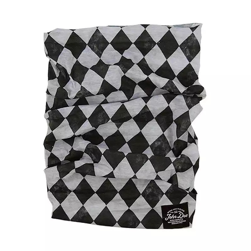 John Doe Tube Modern Racing Flag Halstuch schwarz/weiß - Motorradbekleidung - Wetterschutzkleidung