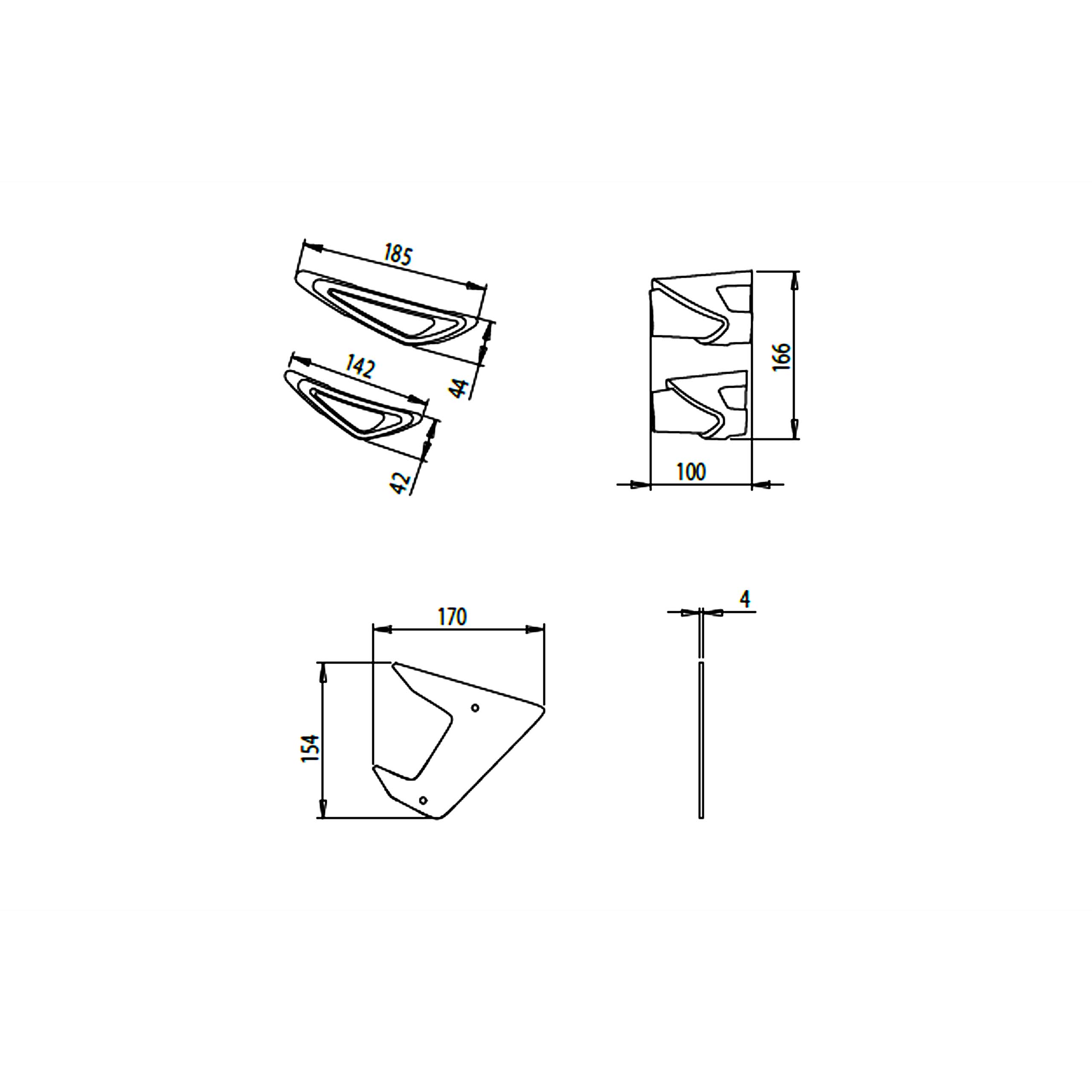 Puig Winglets Side schwarz für Yamaha MT-09 2017-2020 - Motorradteile & Ersatzteile - Verkleidungen & Abdeckungen